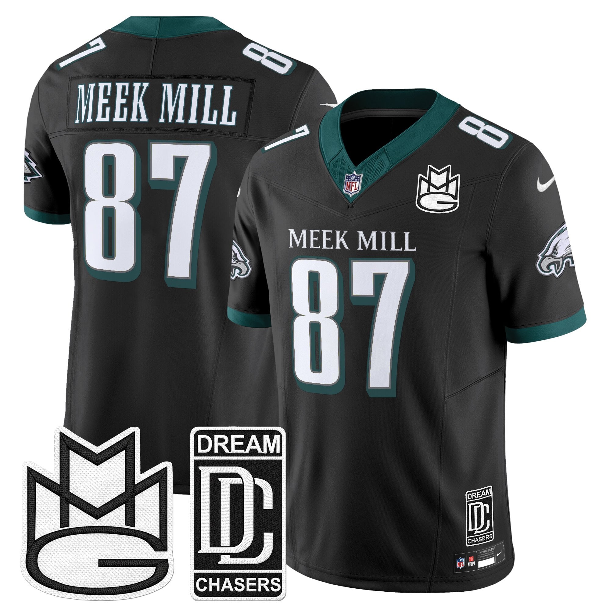 Men's Philadelphia Eagles x Meek Mill Vapor Limited Jersey - All Stitched