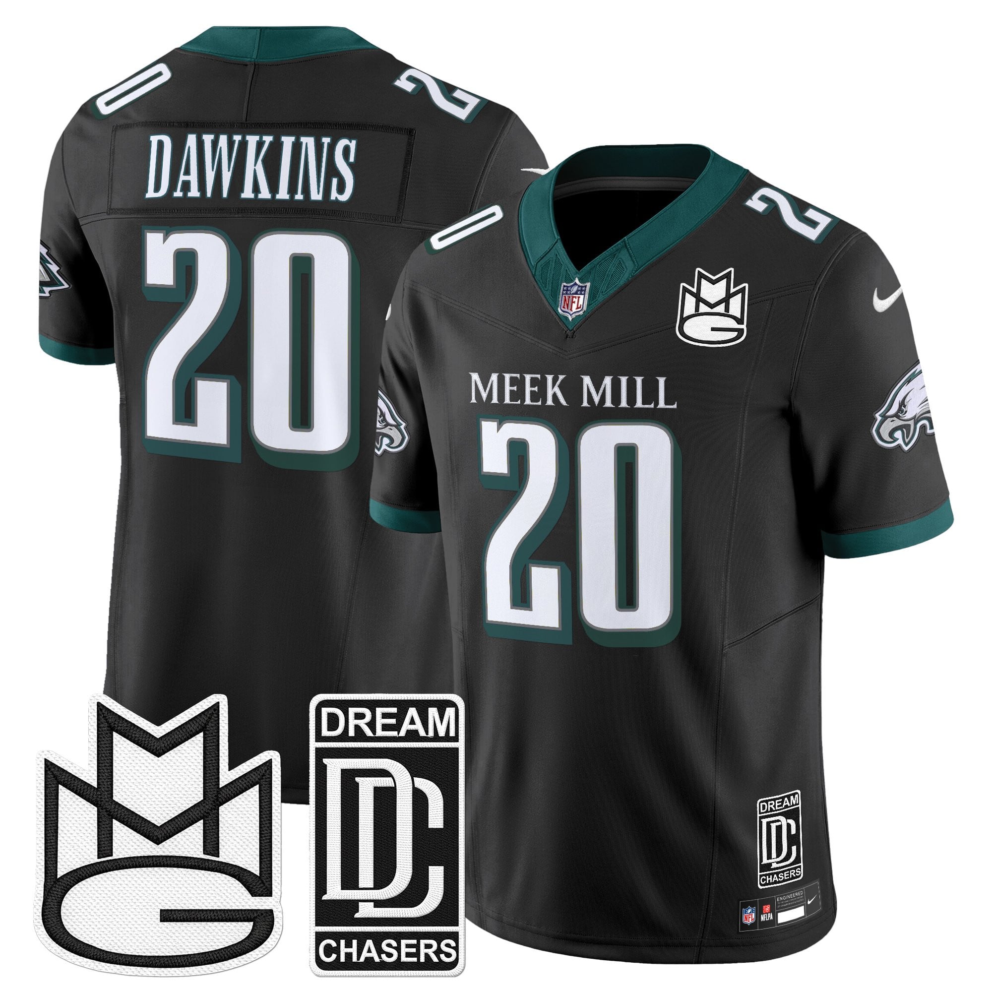 Men's Philadelphia Eagles x Meek Mill Vapor Limited Jersey - All Stitched
