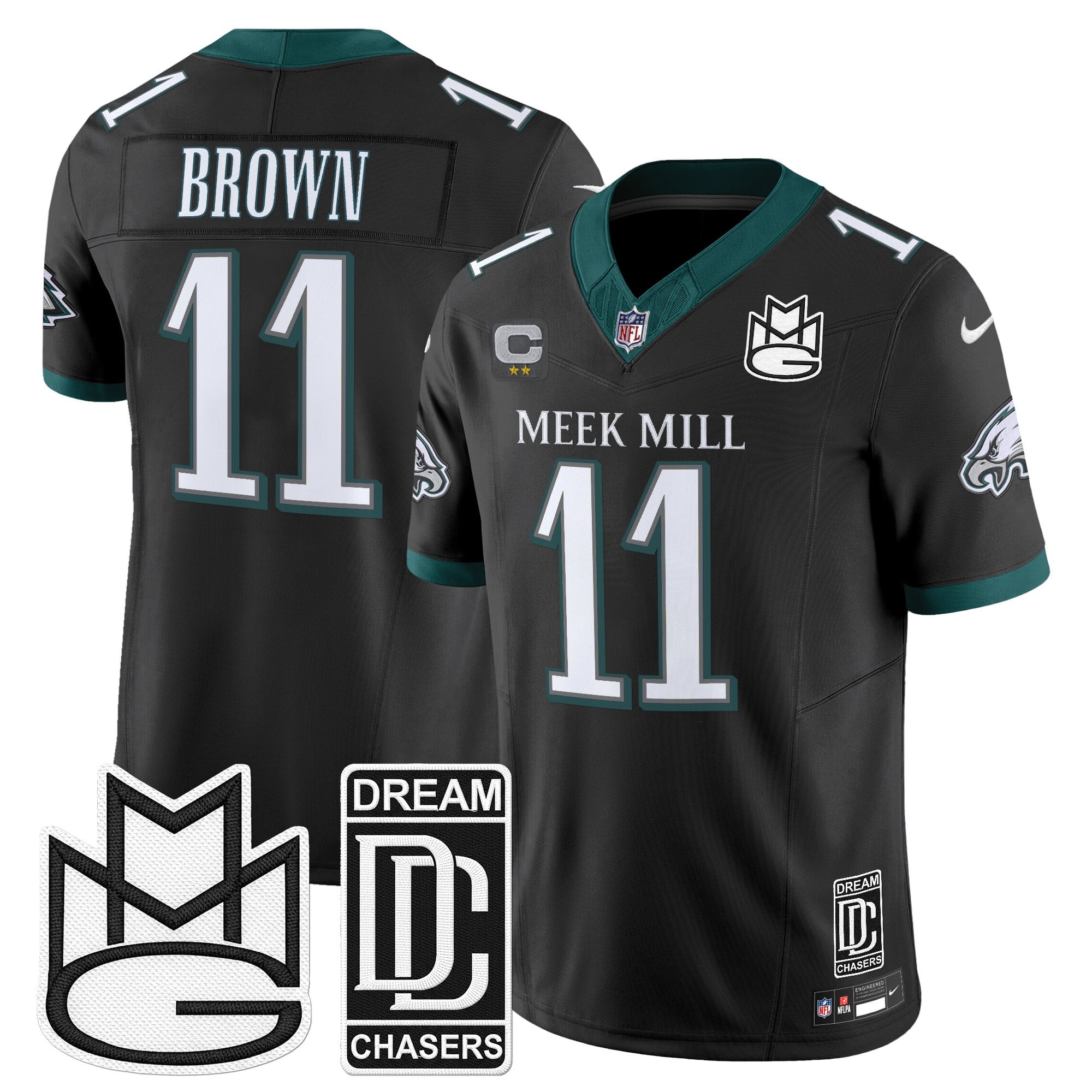 Men's Philadelphia Eagles x Meek Mill Vapor Limited Jersey - All Stitched
