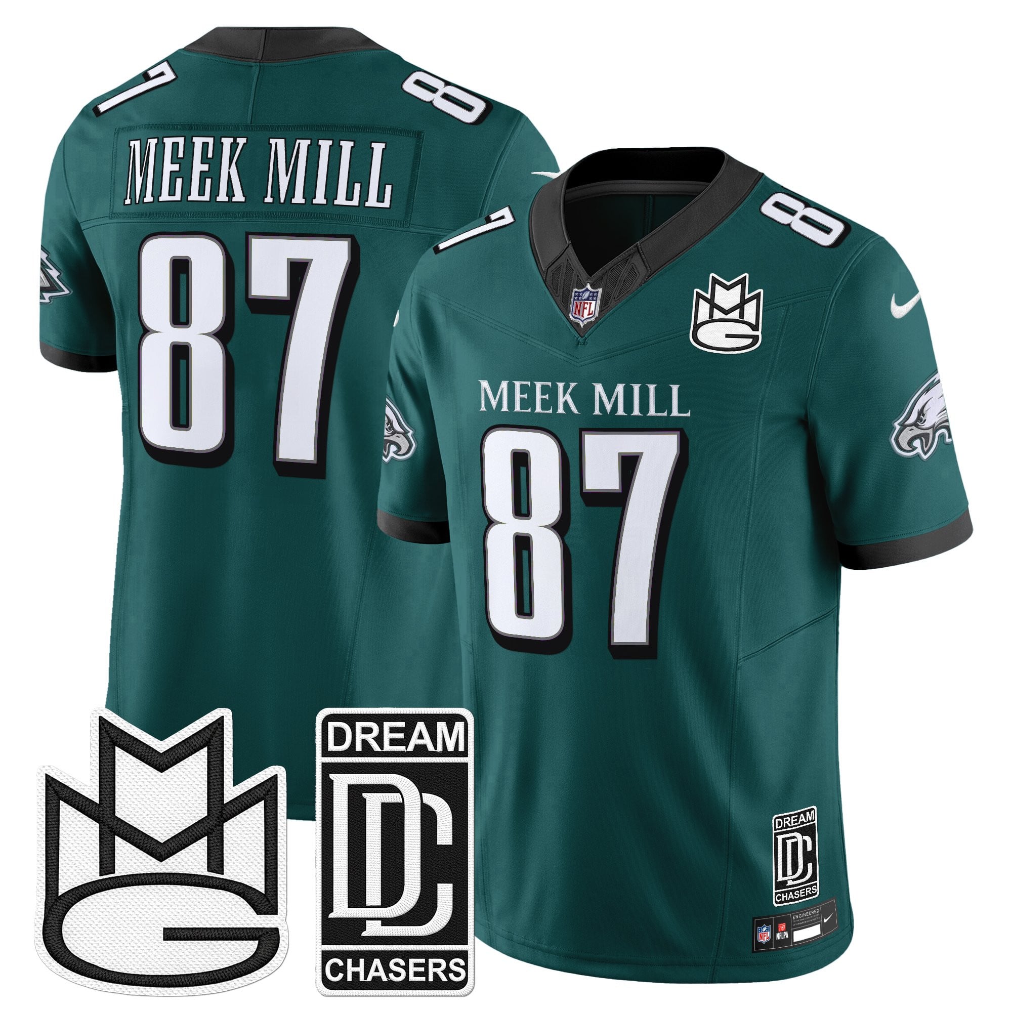 Men's Philadelphia Eagles x Meek Mill Vapor Limited Jersey - All Stitched