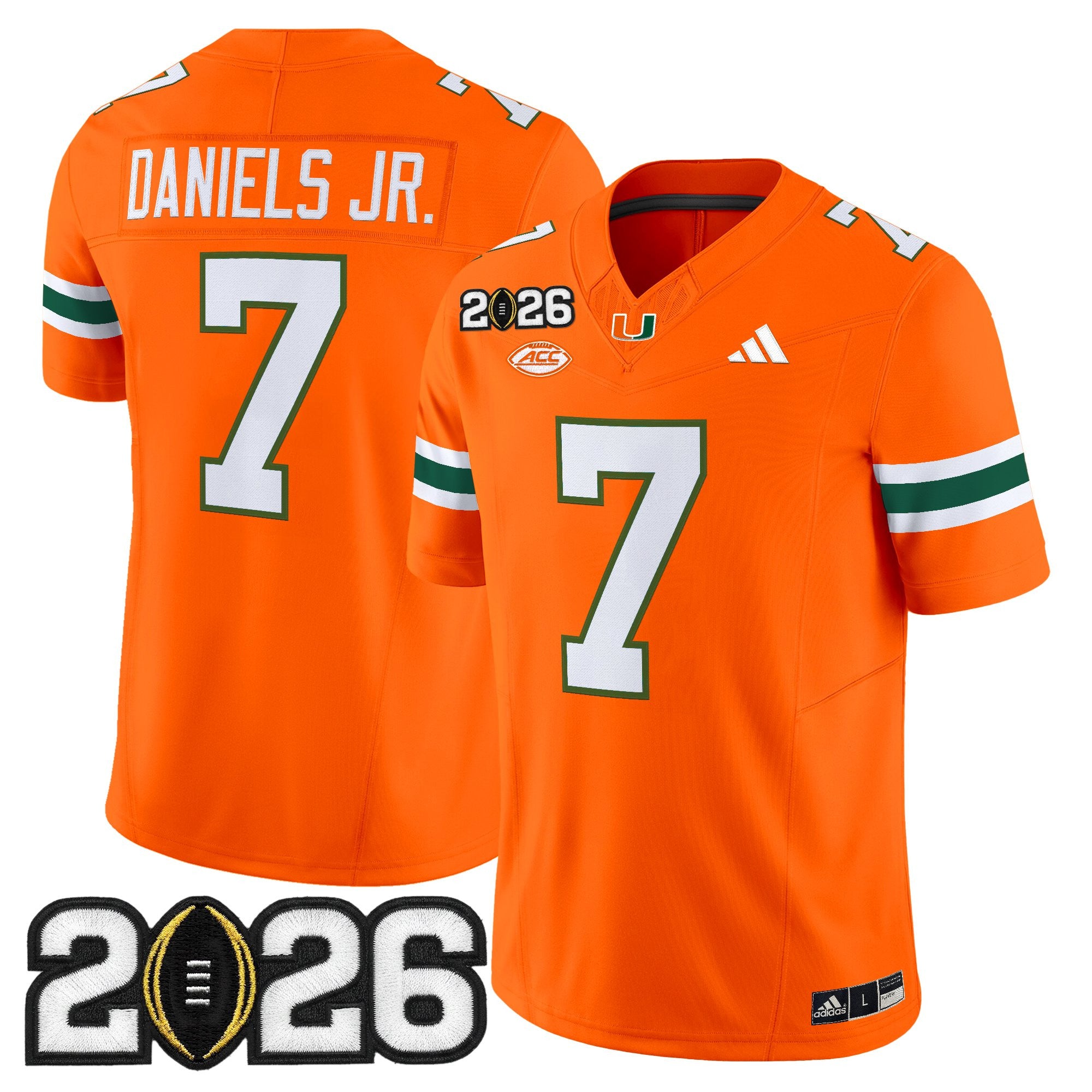 Men's Miami Hurricanes 2026 CFP Final Patch Vapor Limited Jersey - All Stitched