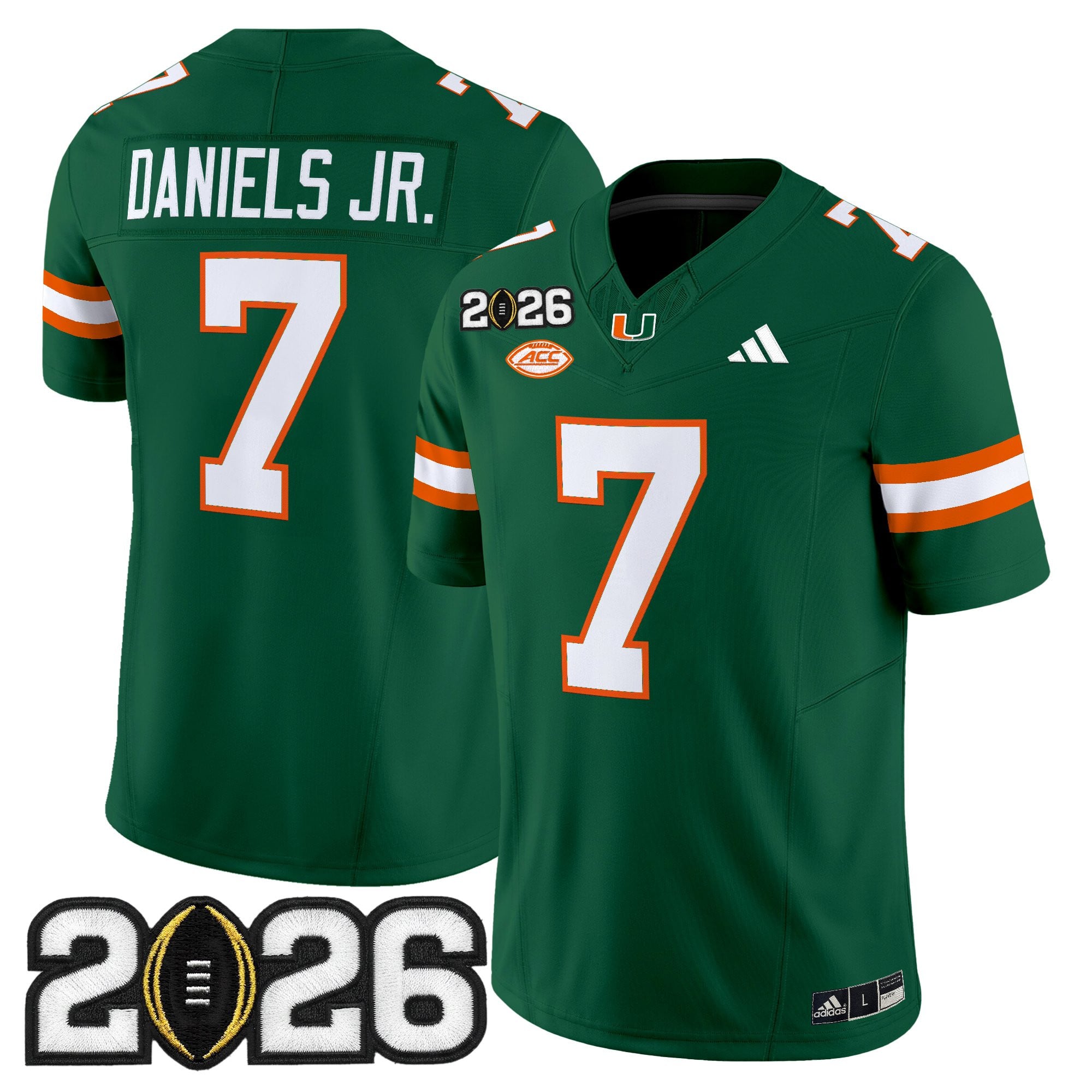 Men's Miami Hurricanes 2026 CFP Final Patch Vapor Limited Jersey - All Stitched