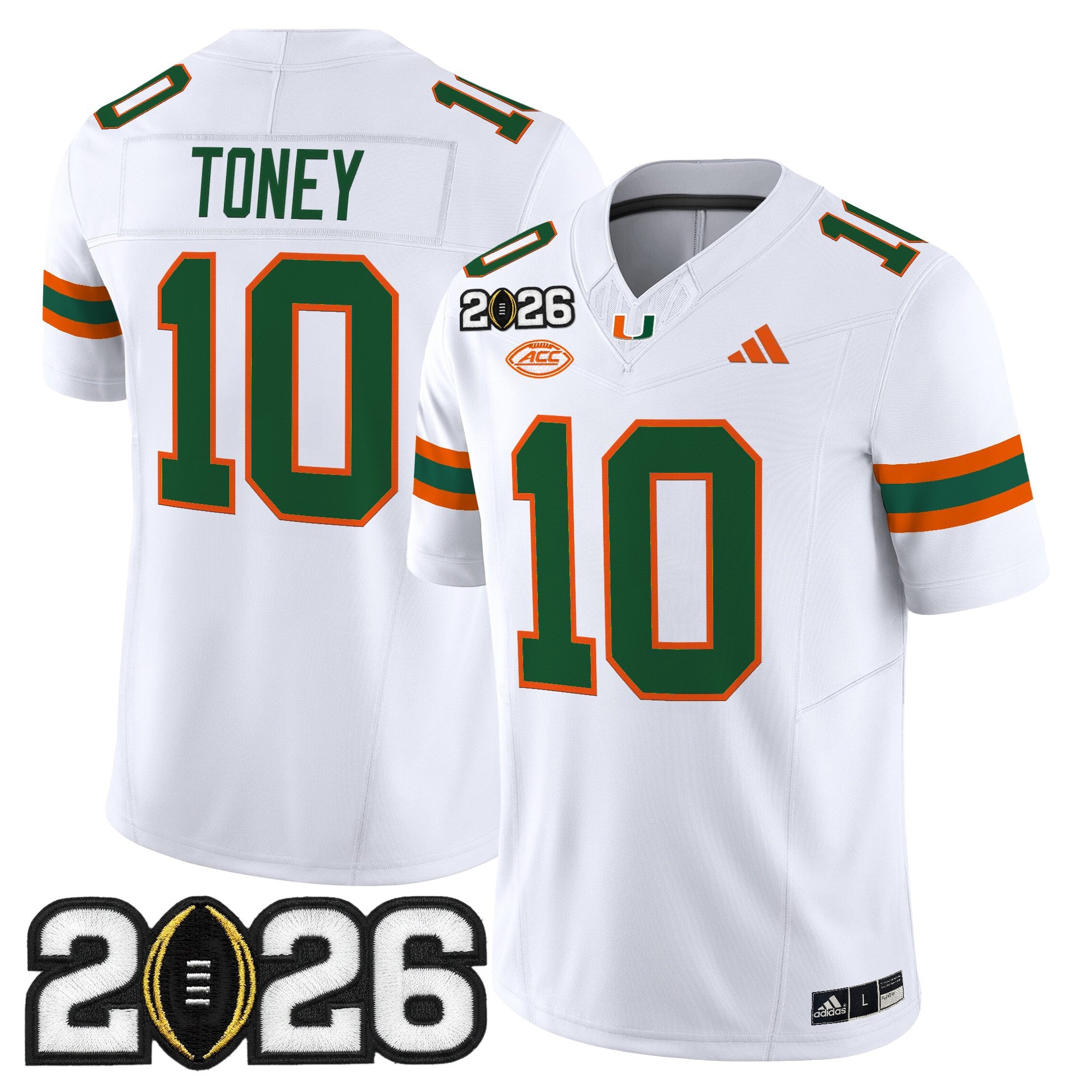 Men's Miami Hurricanes 2026 CFP Final Patch Vapor Limited Jersey - All Stitched