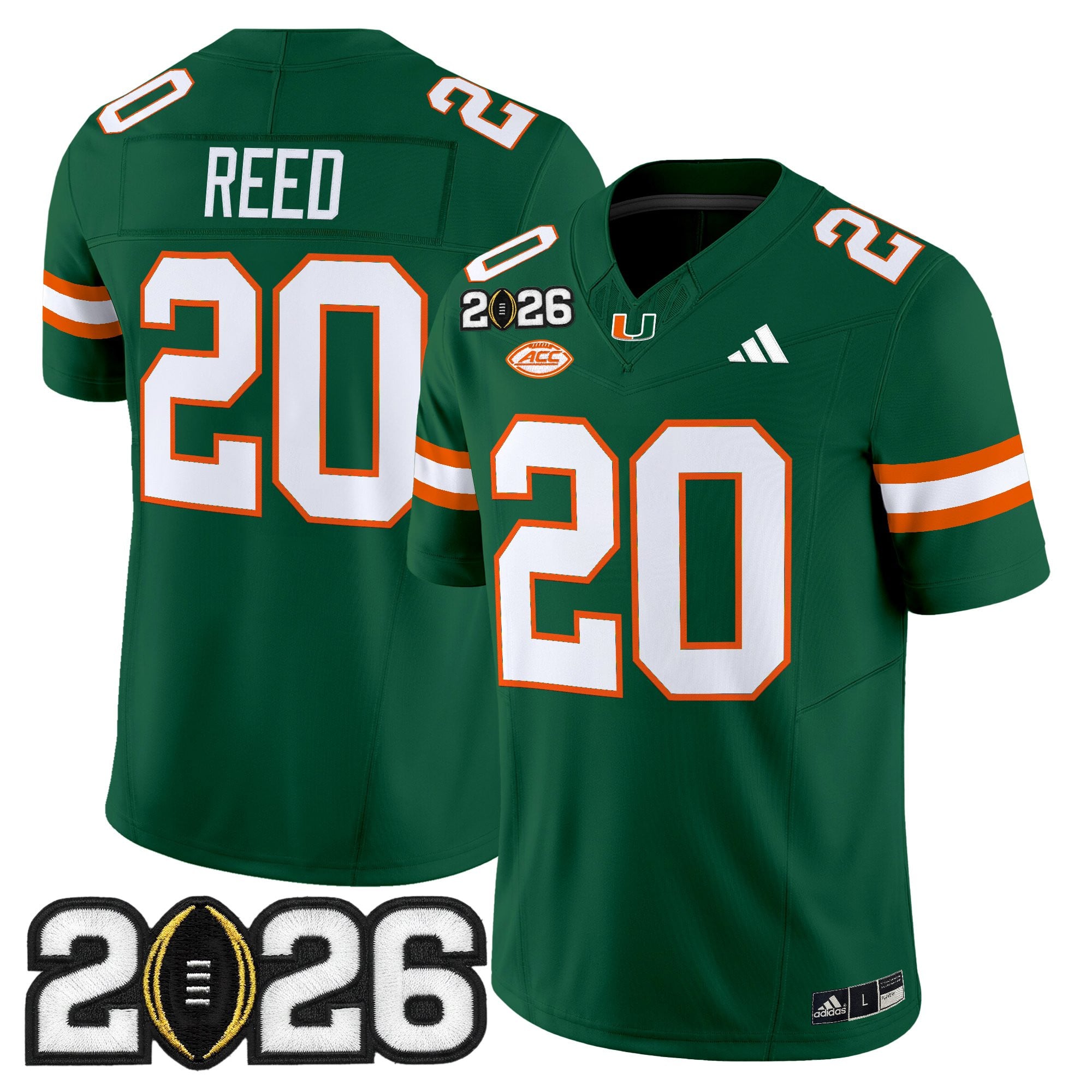 Men's Miami Hurricanes 2026 CFP Final Patch Vapor Limited Jersey - All Stitched