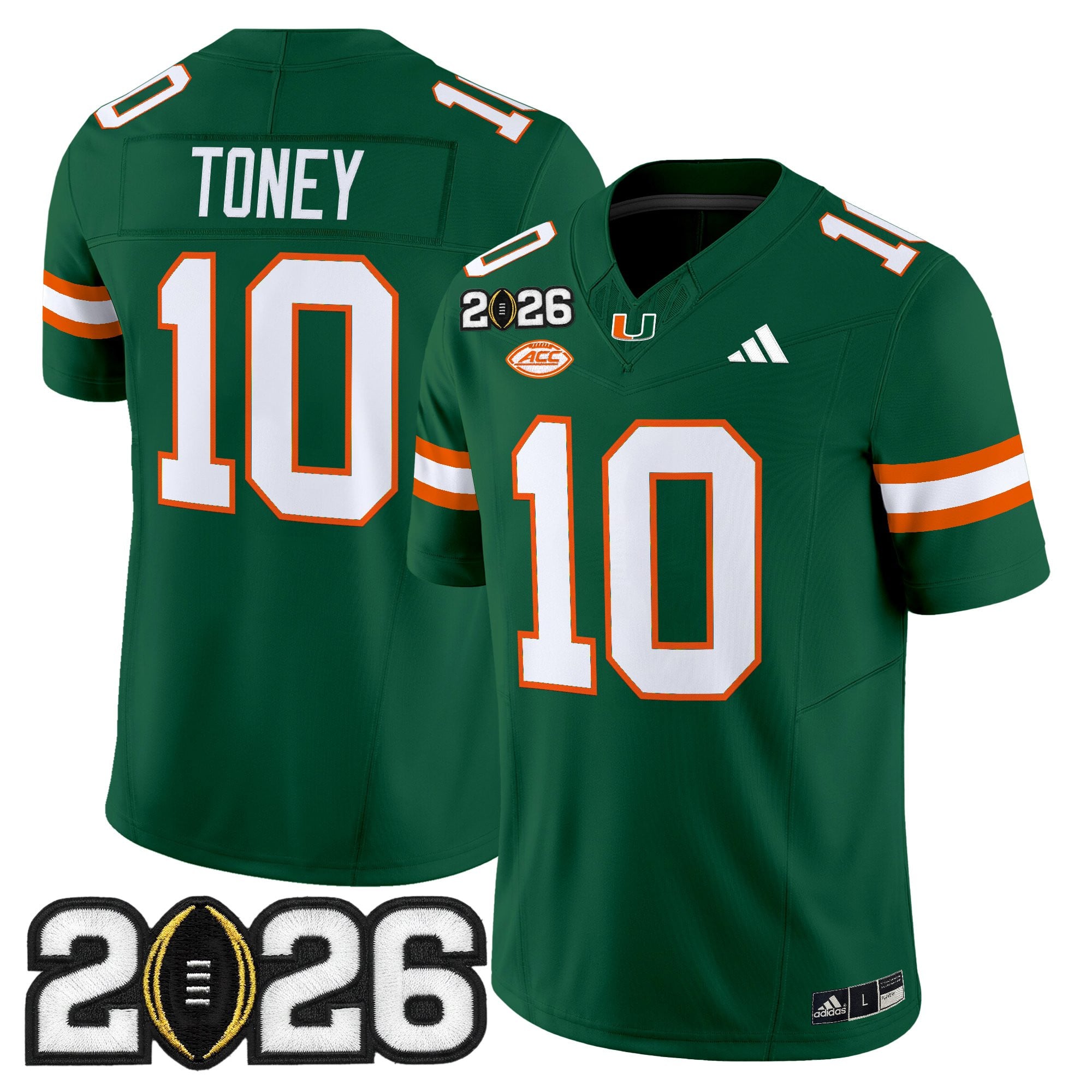 Men's Miami Hurricanes 2026 CFP Final Patch Vapor Limited Jersey - All Stitched