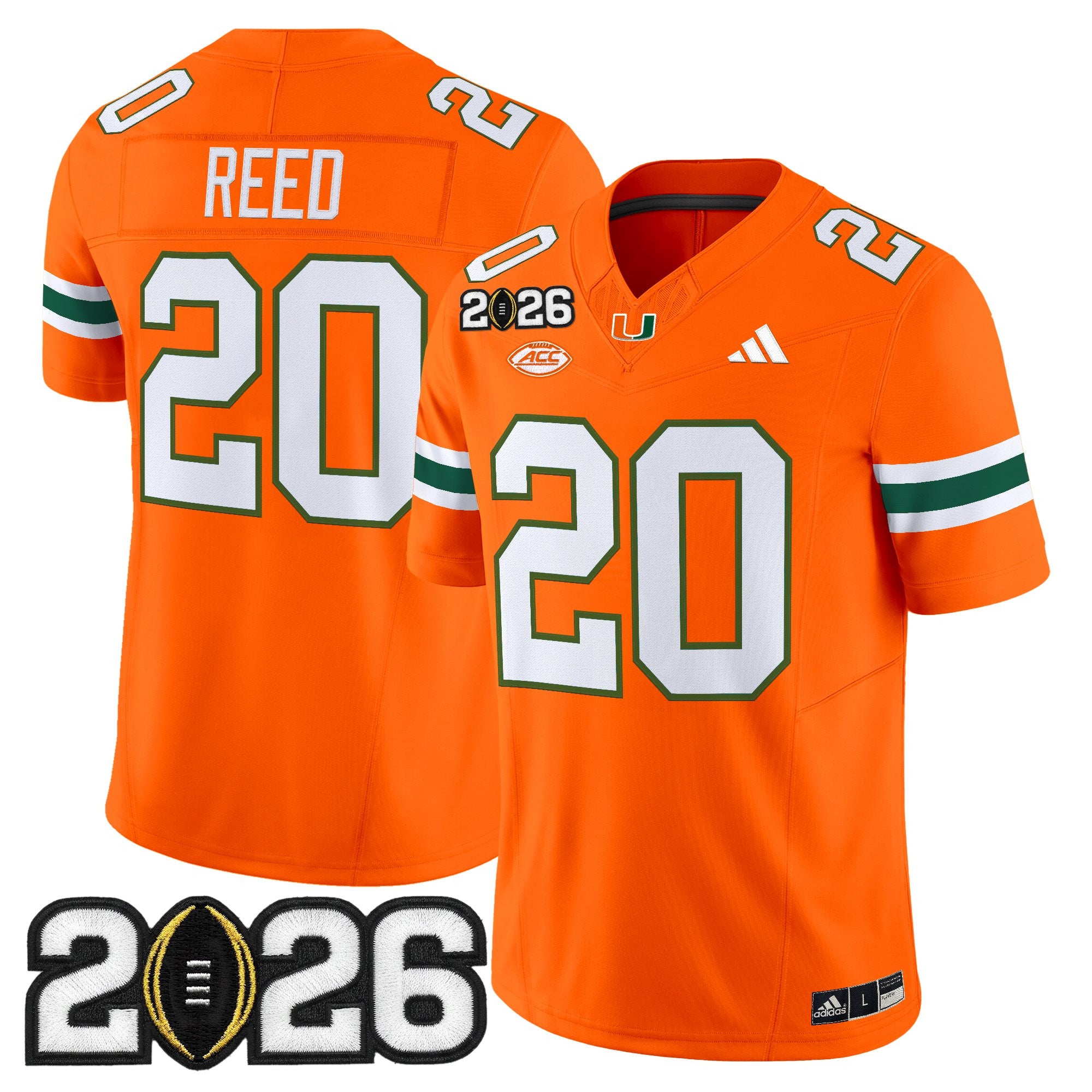 Men's Miami Hurricanes 2026 CFP Final Patch Vapor Limited Jersey - All Stitched