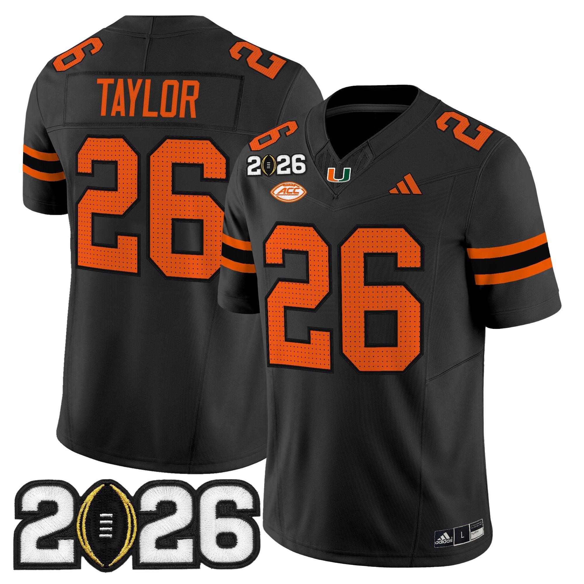 Men's Miami Hurricanes 2026 CFP Final Patch Vapor Limited Jersey - All Stitched