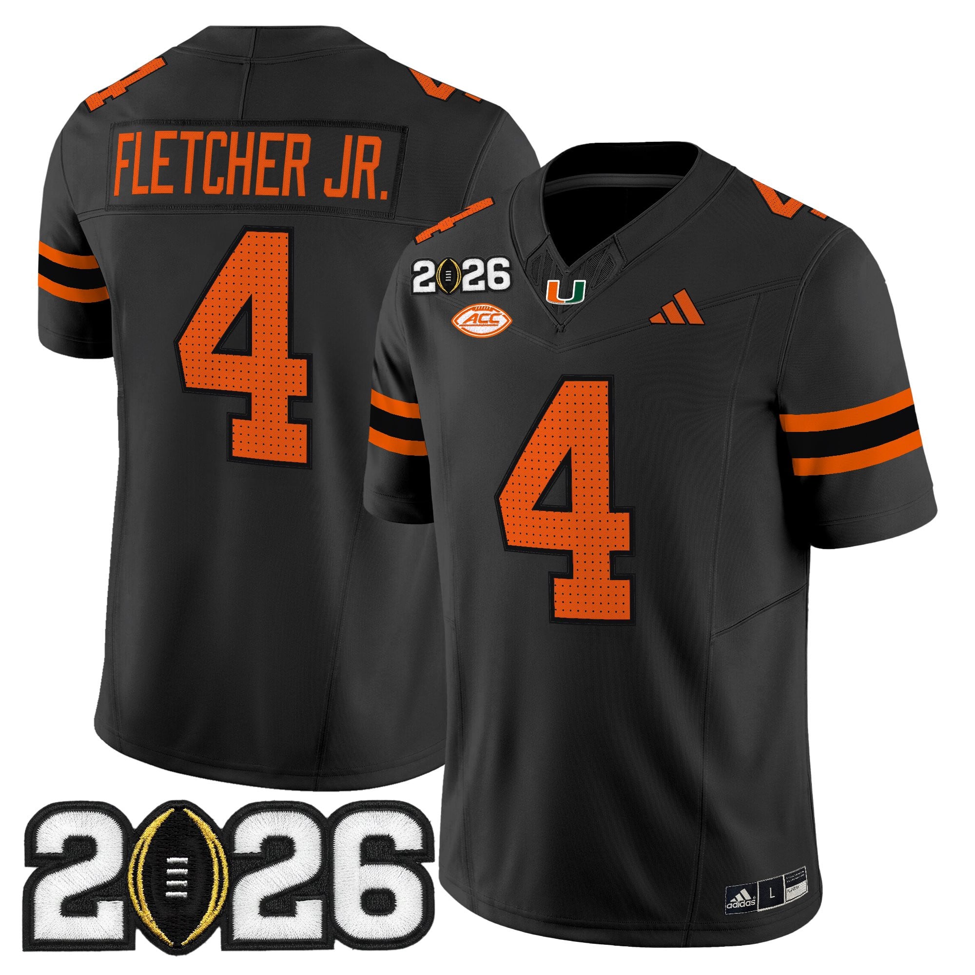 Men's Miami Hurricanes 2026 CFP Final Patch Vapor Limited Jersey - All Stitched