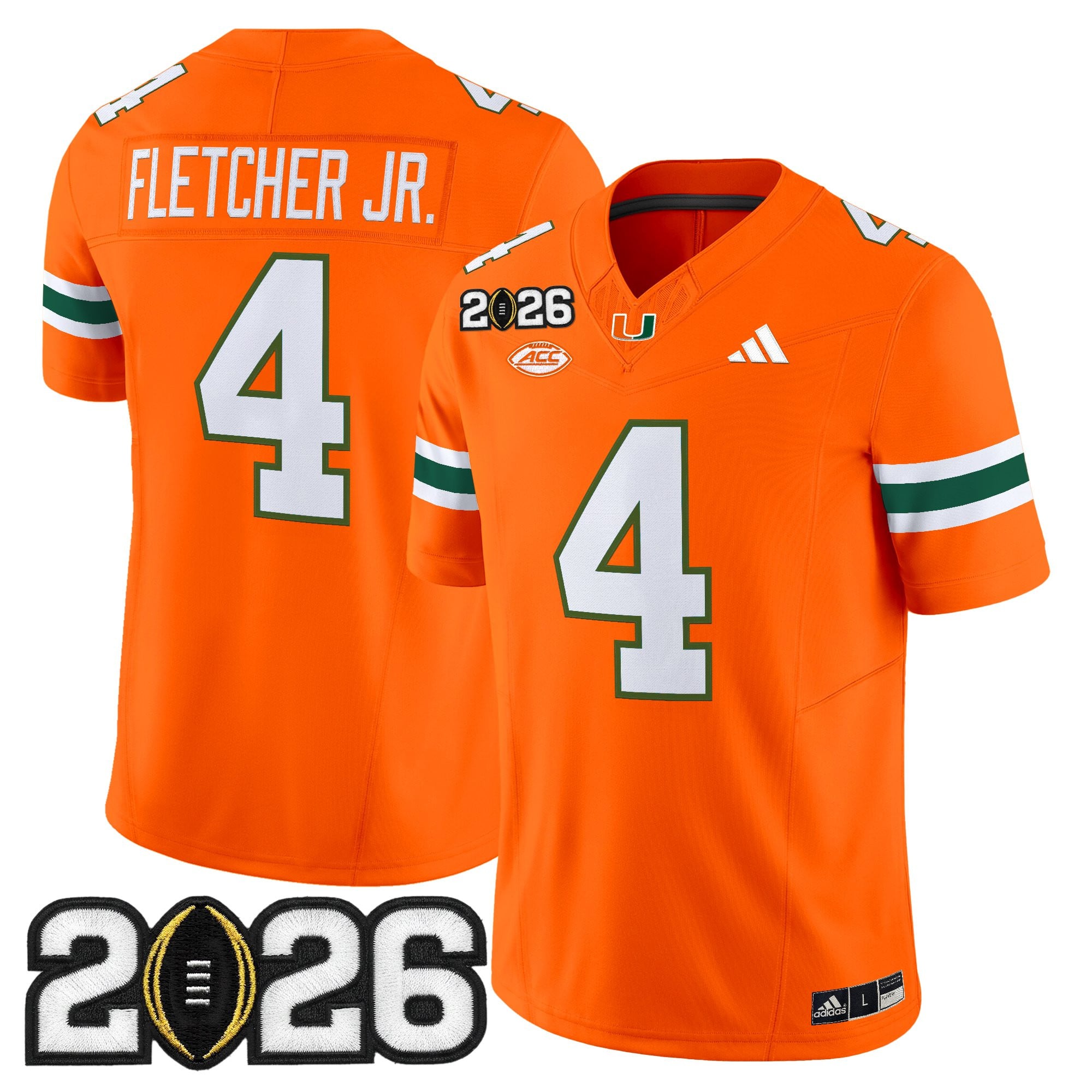 Men's Miami Hurricanes 2026 CFP Final Patch Vapor Limited Jersey - All Stitched