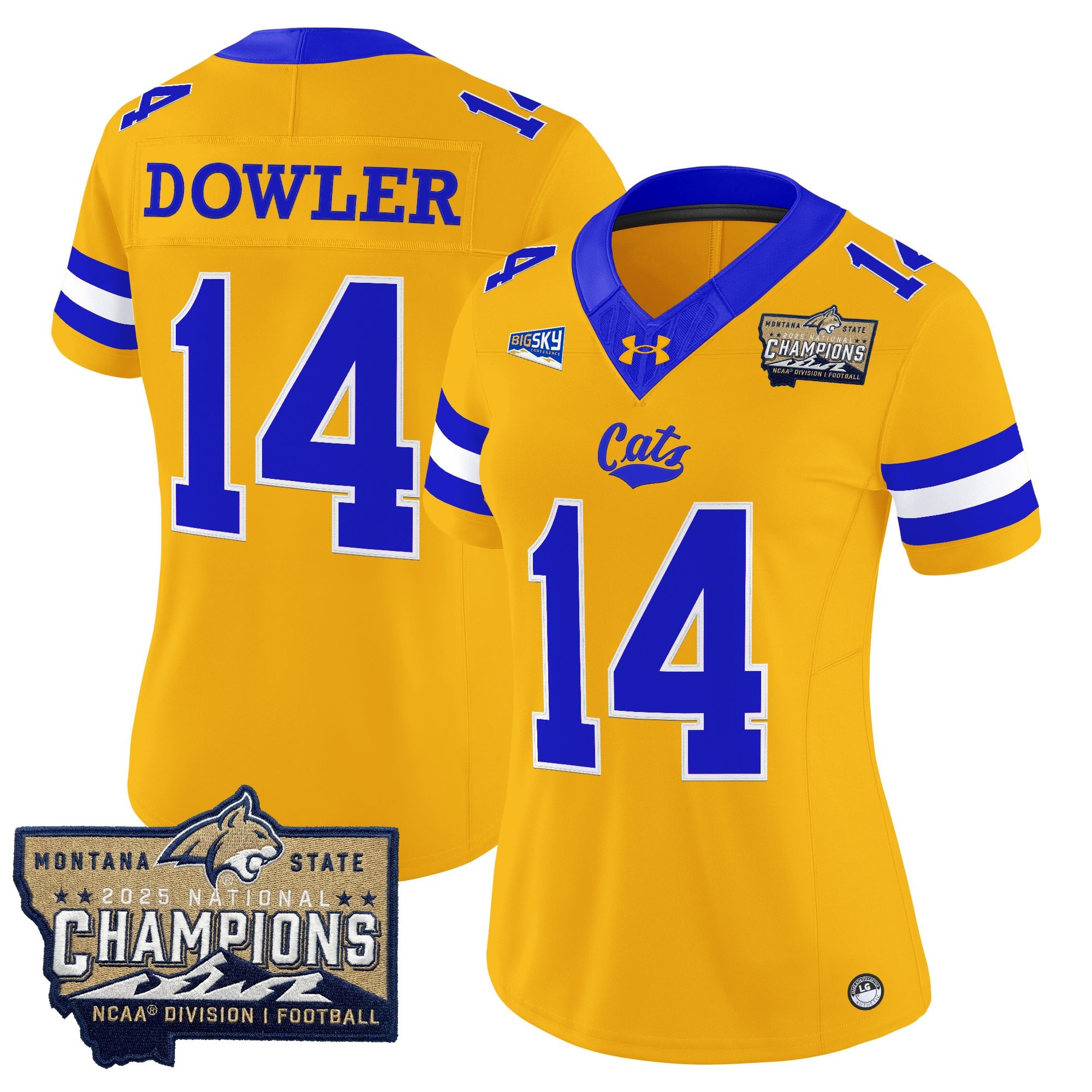 Women's Montana State Bobcats 2025 National Champions Vapor Limited Jersey - All Stitched