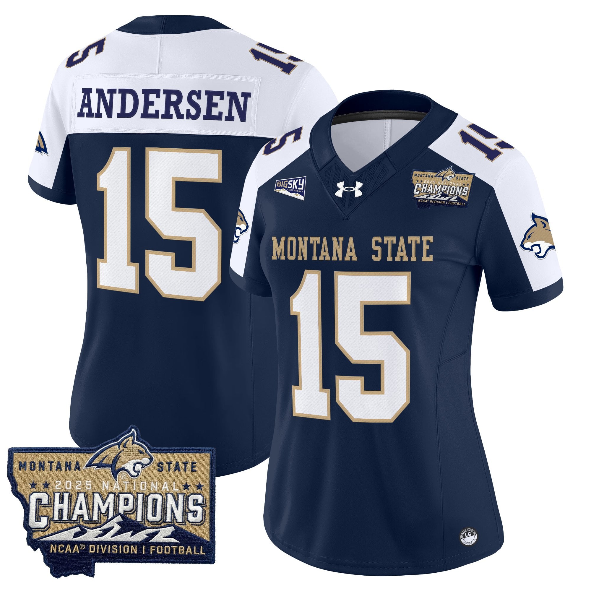Women's Montana State Bobcats 2025 National Champions Vapor Limited Jersey - All Stitched