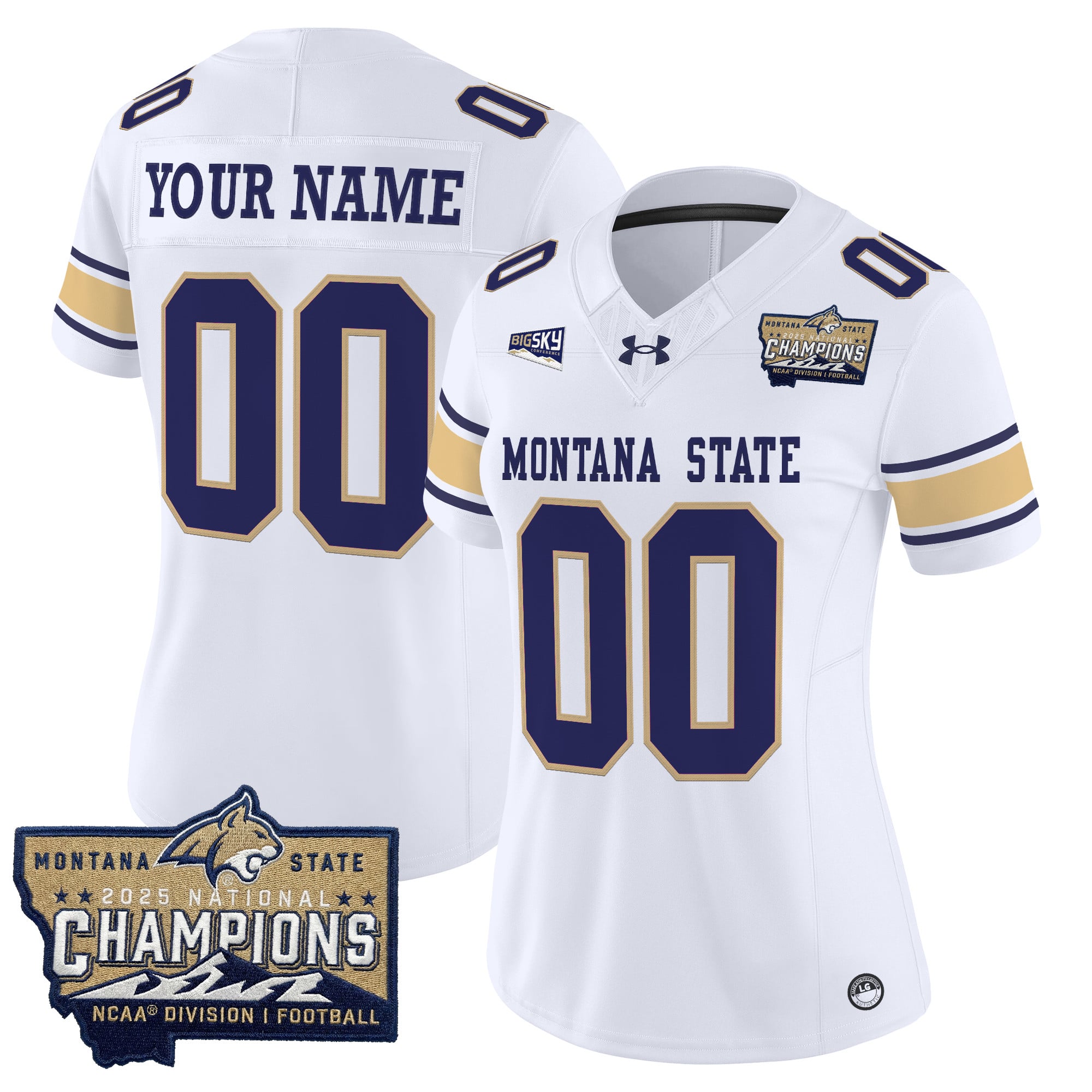 Montana State Bobcats 2025 National Champions Vapor Limited Custom Jersey - All Stitched