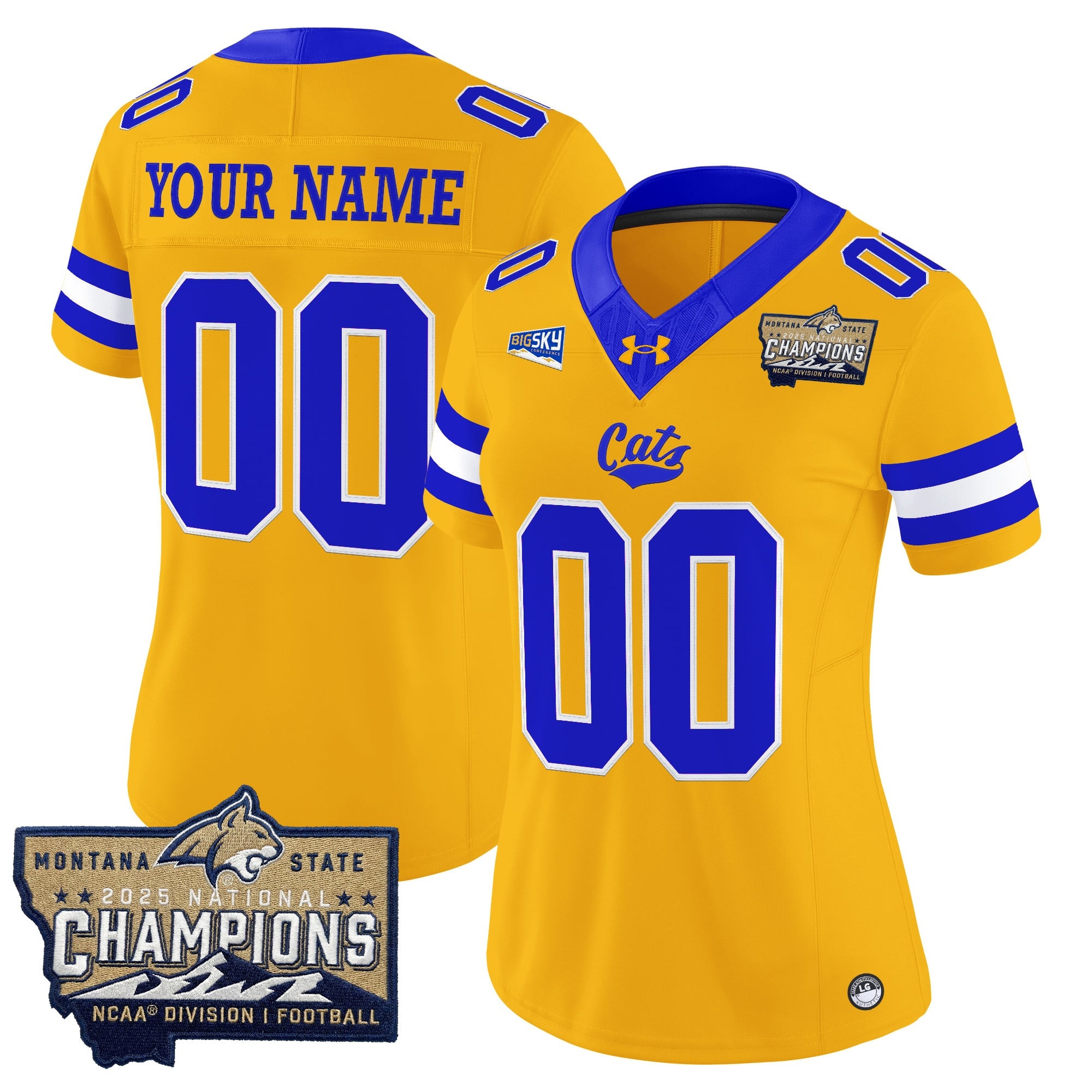 Montana State Bobcats 2025 National Champions Vapor Limited Custom Jersey - All Stitched