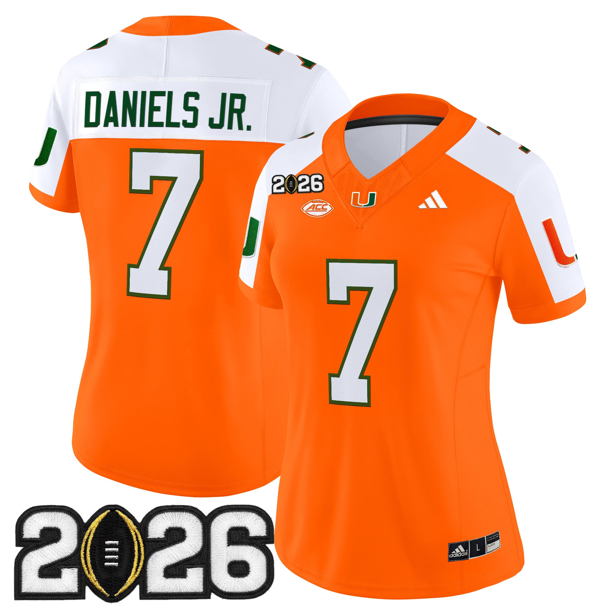 Women's Miami Hurricanes 2026 CFP Final Patch Vapor Limited Jersey - All Stitched