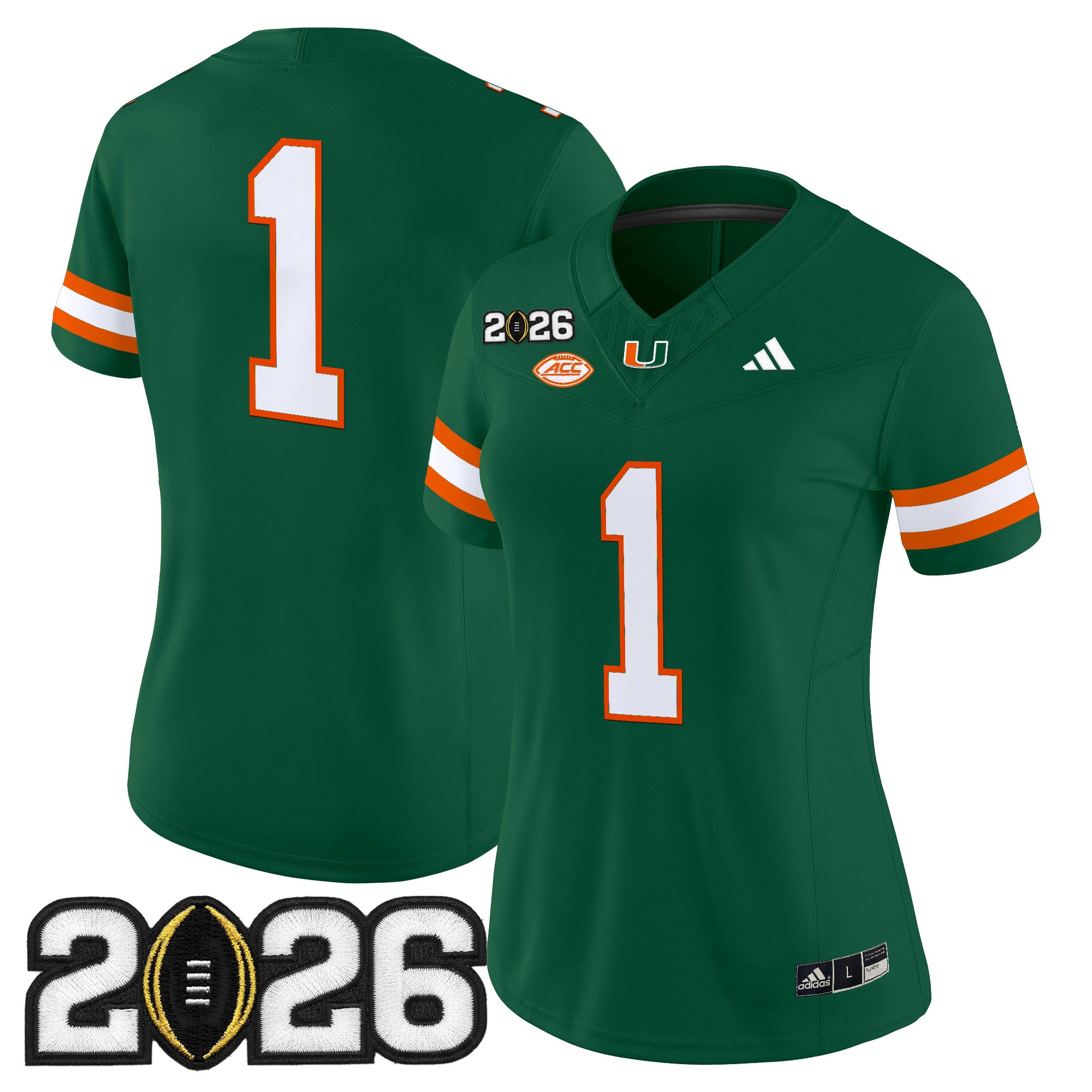 Women's Miami Hurricanes 2026 CFP Final Patch Vapor Limited Jersey - All Stitched