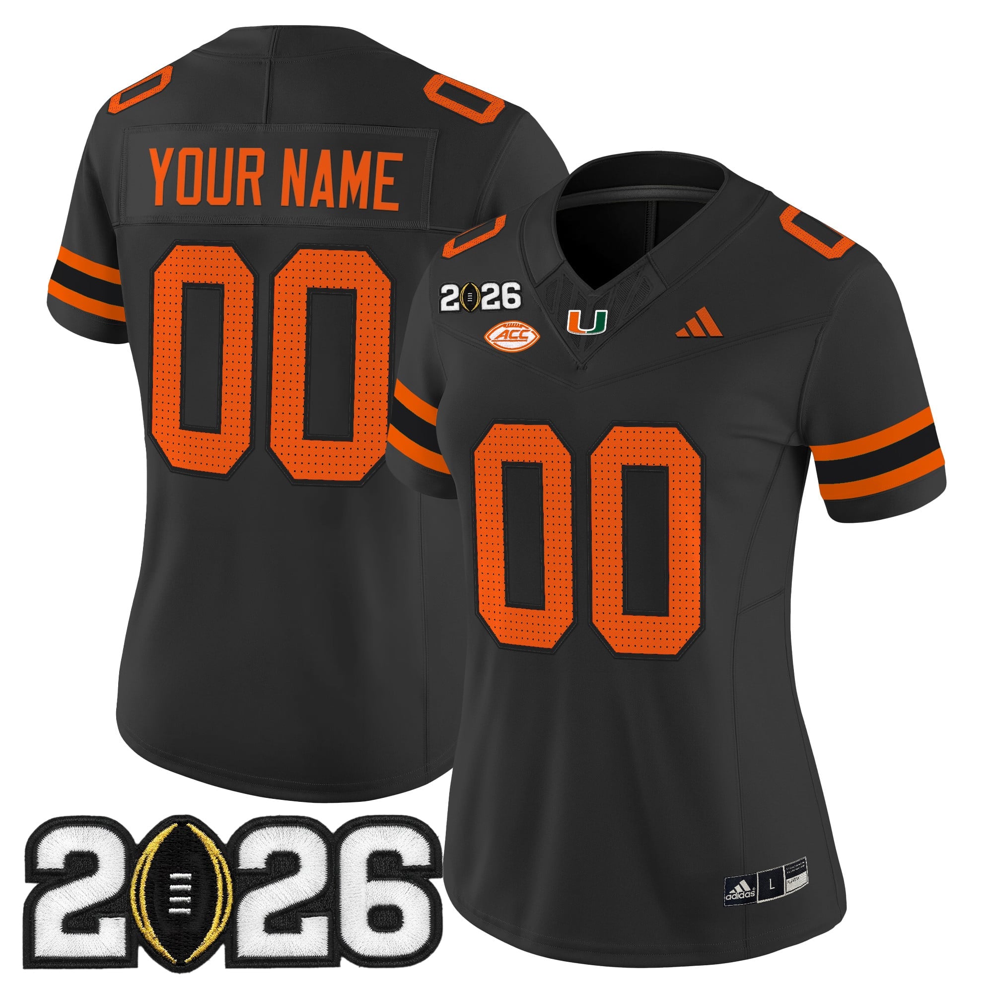 Miami Hurricanes 2026 CFP Final Patch Vapor Limited Custom Jersey - All Stitched