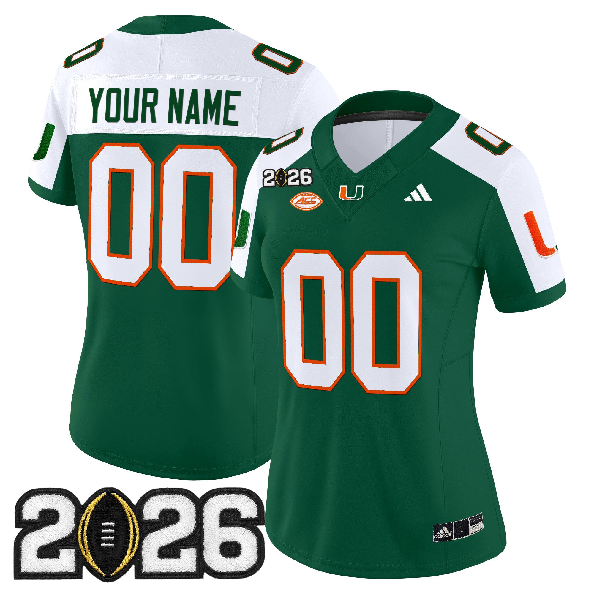 Miami Hurricanes 2026 CFP Final Patch Vapor Limited Custom Jersey - All Stitched