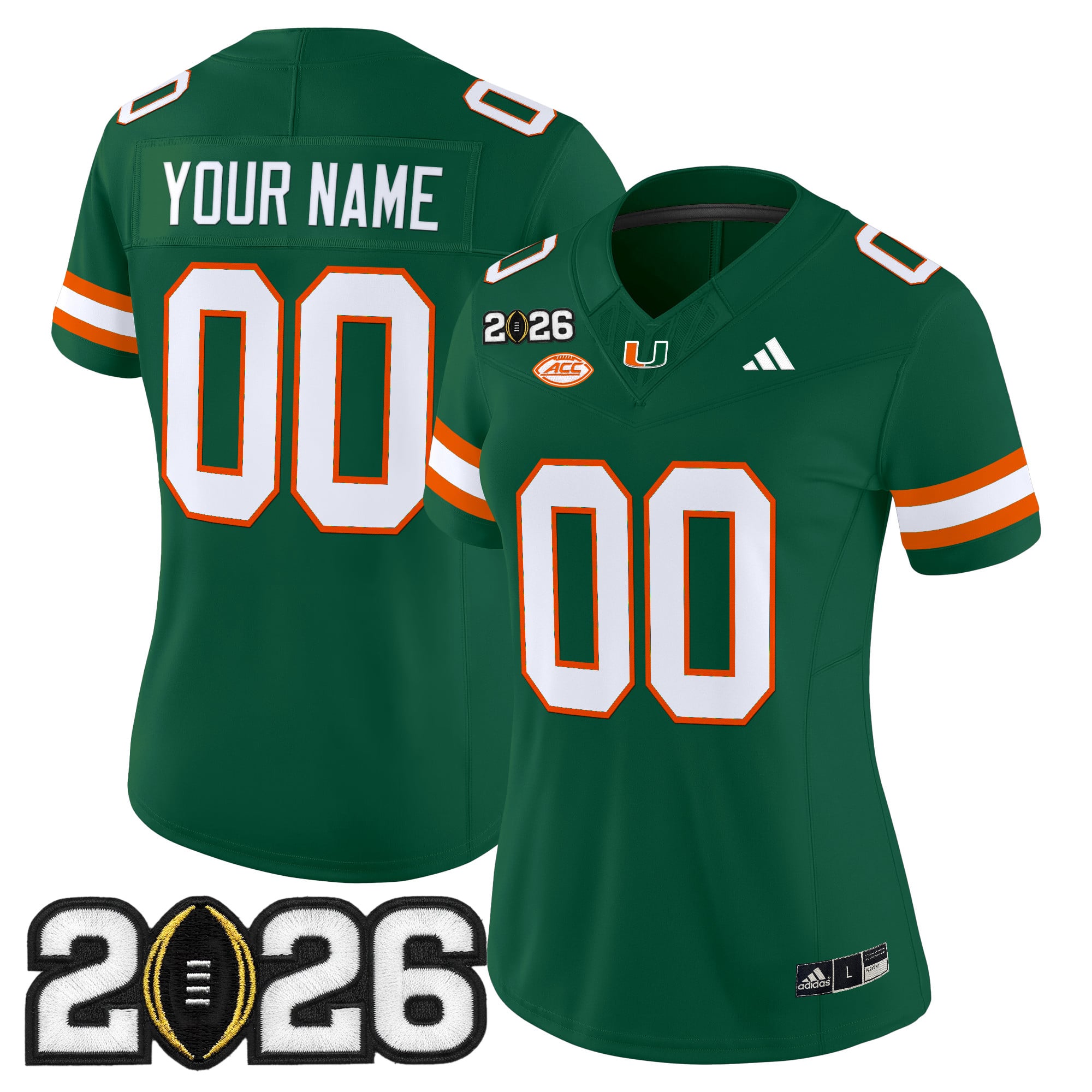 Miami Hurricanes 2026 CFP Final Patch Vapor Limited Custom Jersey - All Stitched