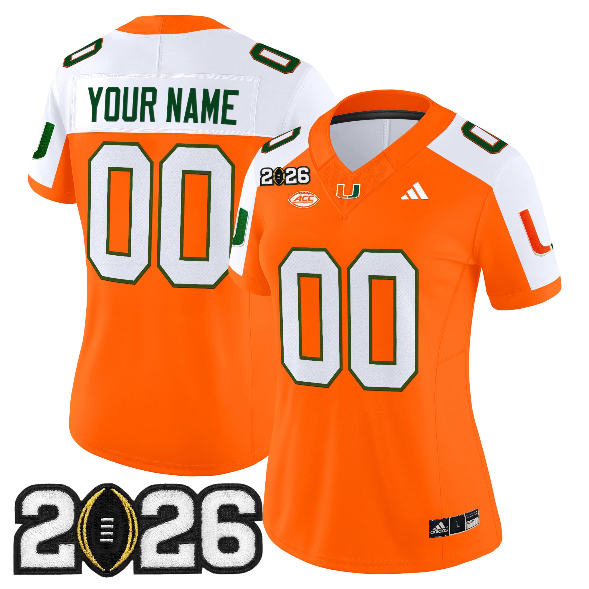 Miami Hurricanes 2026 CFP Final Patch Vapor Limited Custom Jersey - All Stitched