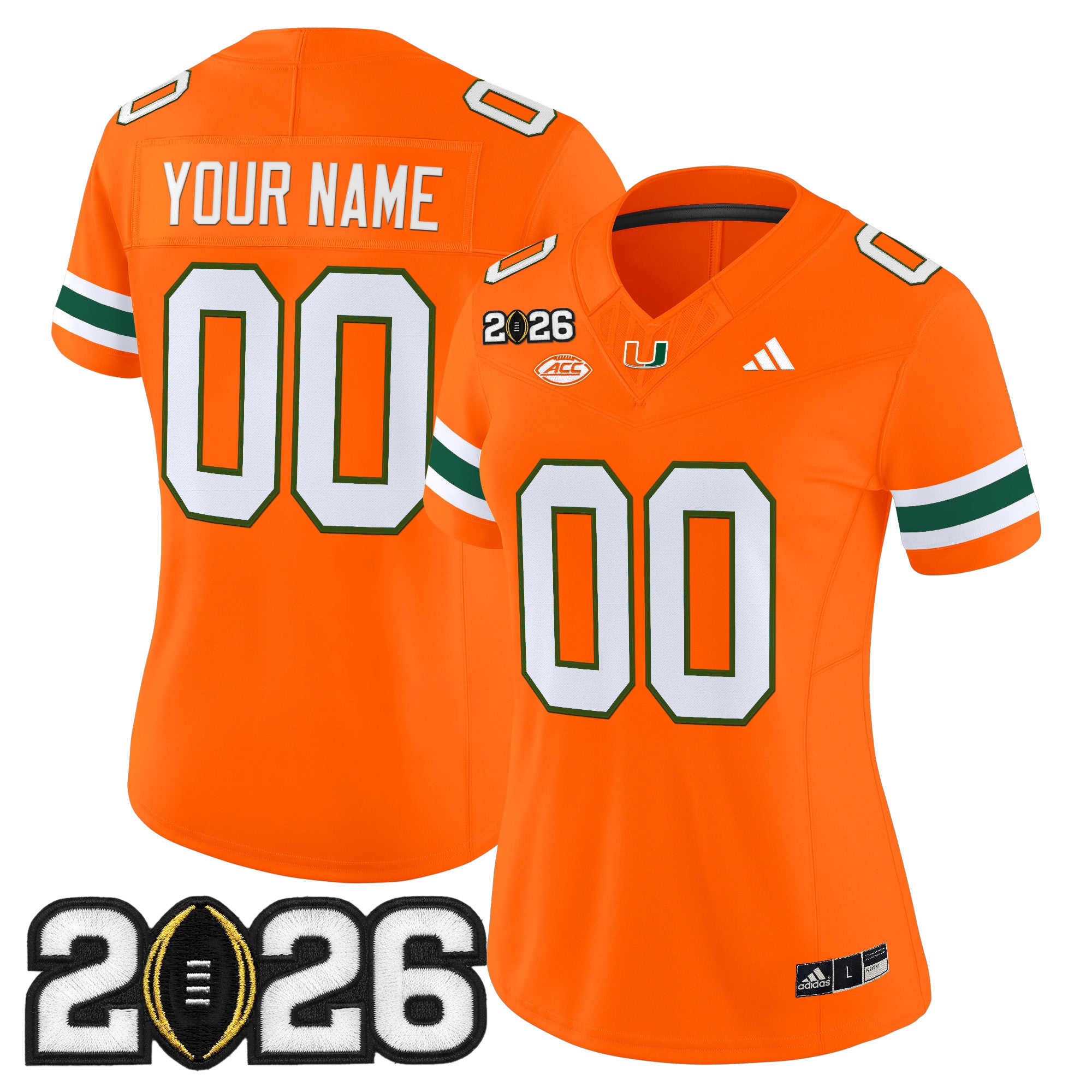 Miami Hurricanes 2026 CFP Final Patch Vapor Limited Custom Jersey - All Stitched