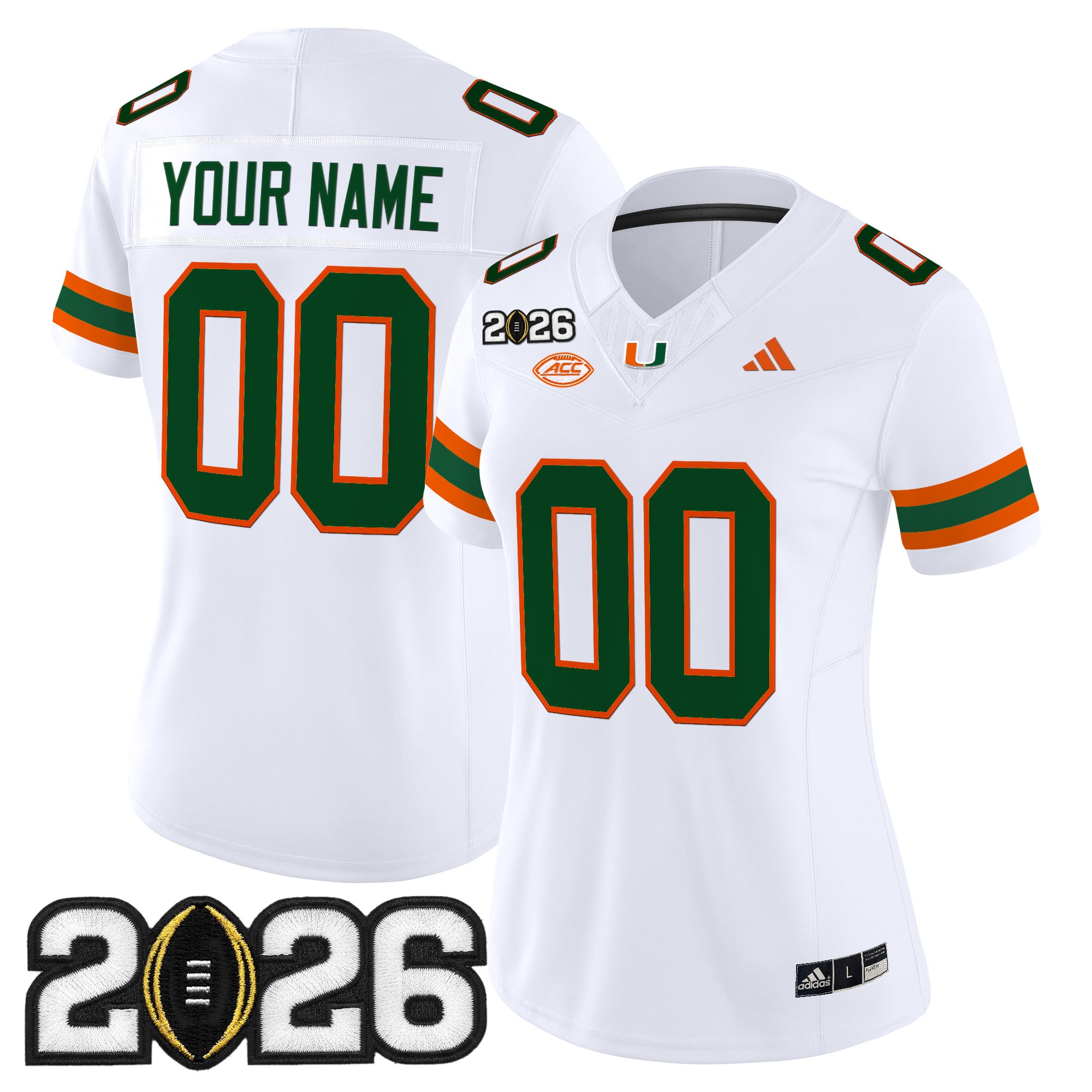Miami Hurricanes 2026 CFP Final Patch Vapor Limited Custom Jersey - All Stitched