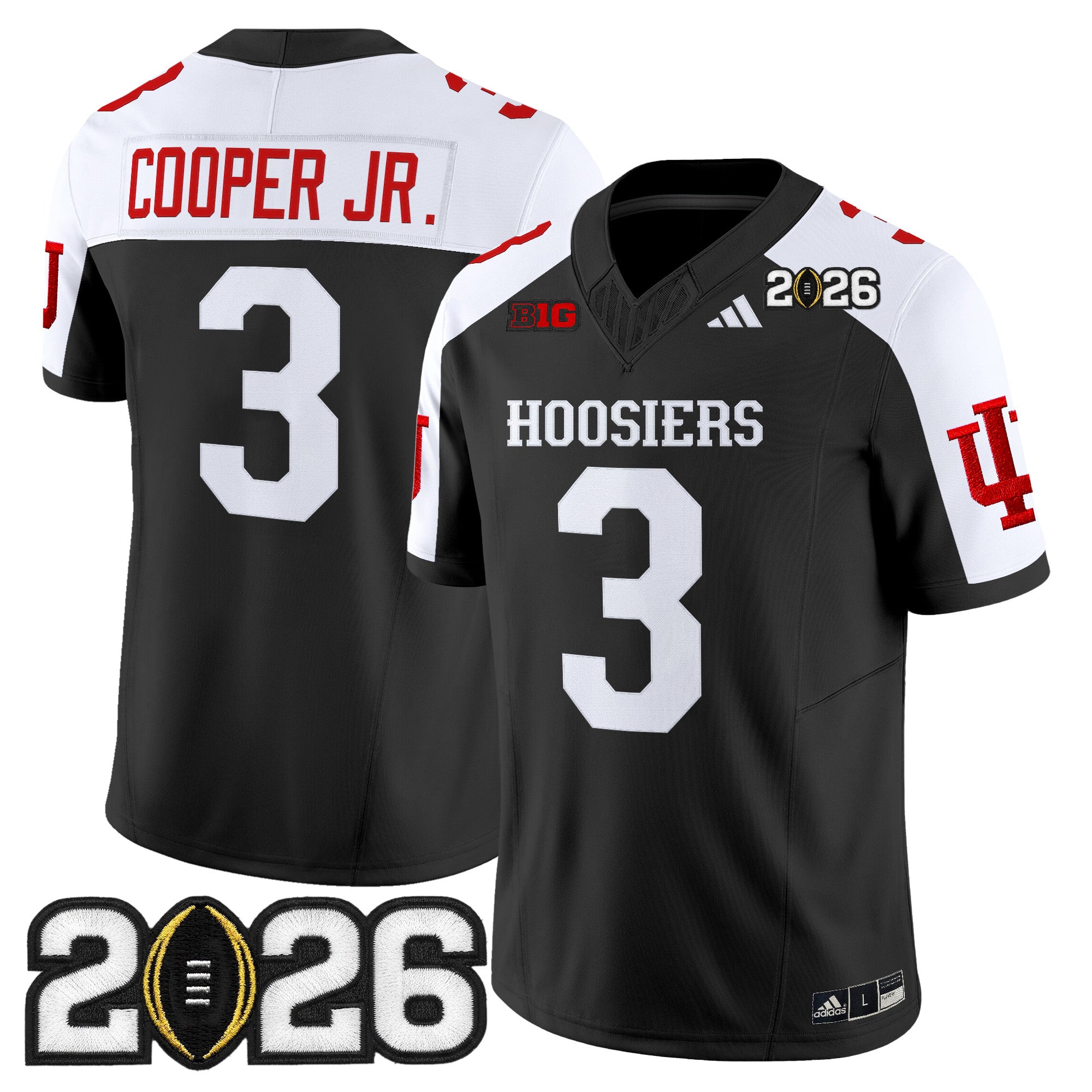 Men's Indiana Hoosiers 2026 CFP Final Patch Vapor Limited Jersey - All Stitched
