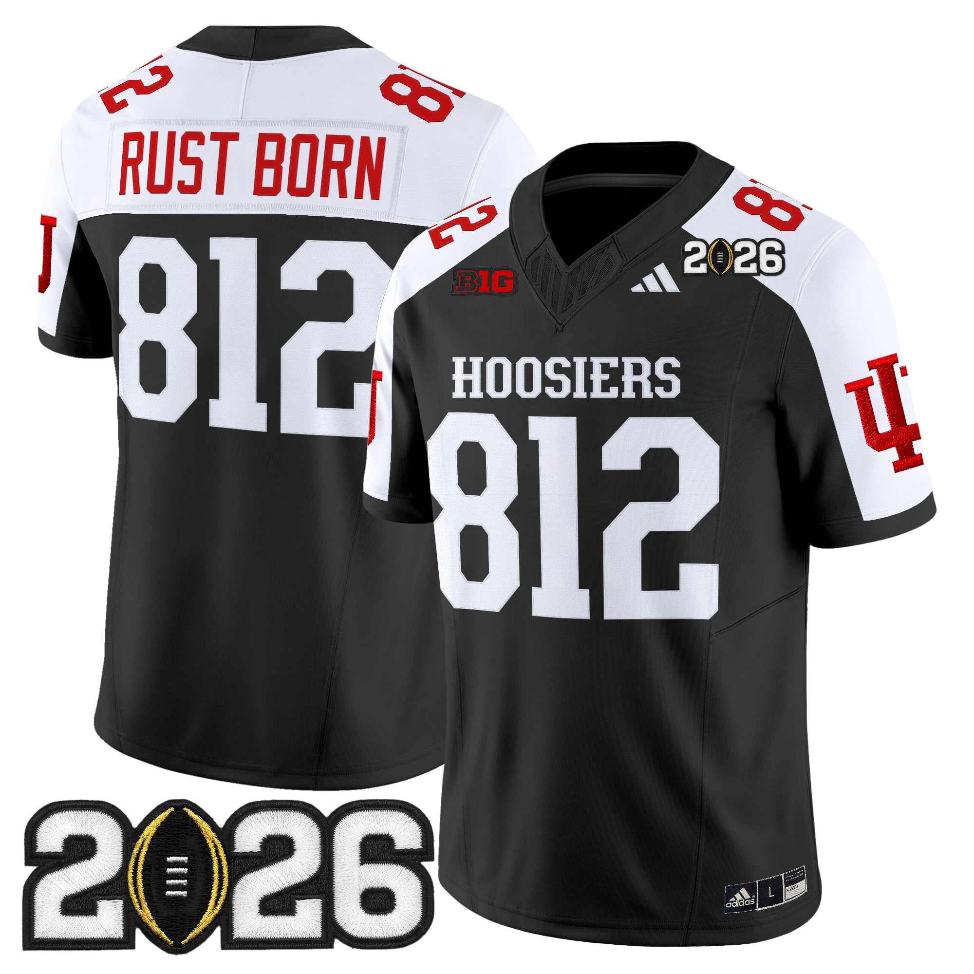 Men's Indiana Hoosiers 2026 CFP Final Patch Vapor Limited Jersey - All Stitched