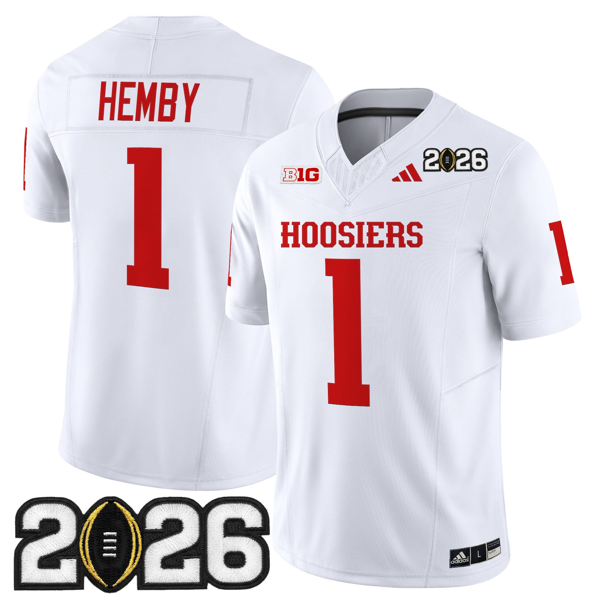 Men's Indiana Hoosiers 2026 CFP Final Patch Vapor Limited Jersey - All Stitched