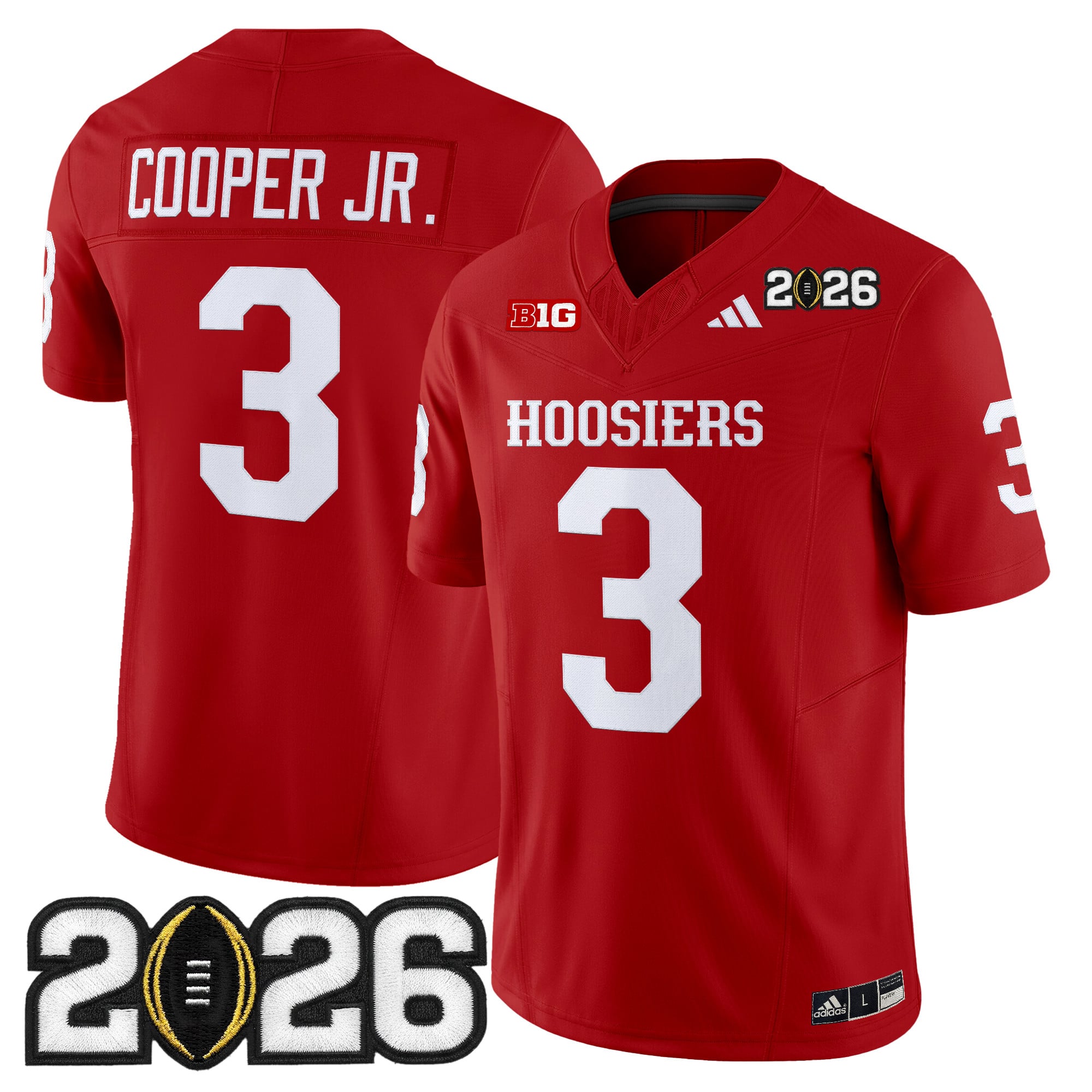 Men's Indiana Hoosiers 2026 CFP Final Patch Vapor Limited Jersey - All Stitched