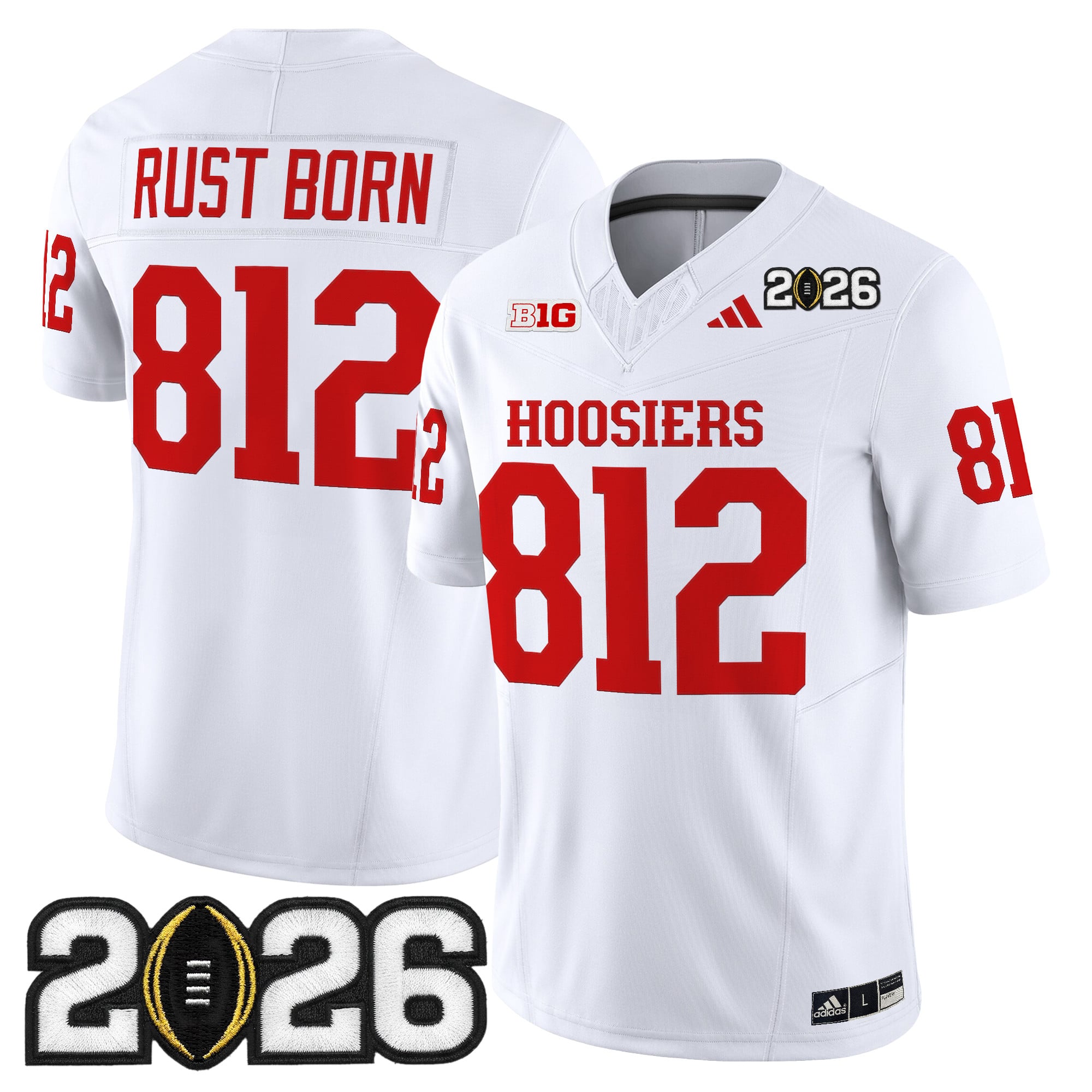 Men's Indiana Hoosiers 2026 CFP Final Patch Vapor Limited Jersey - All Stitched