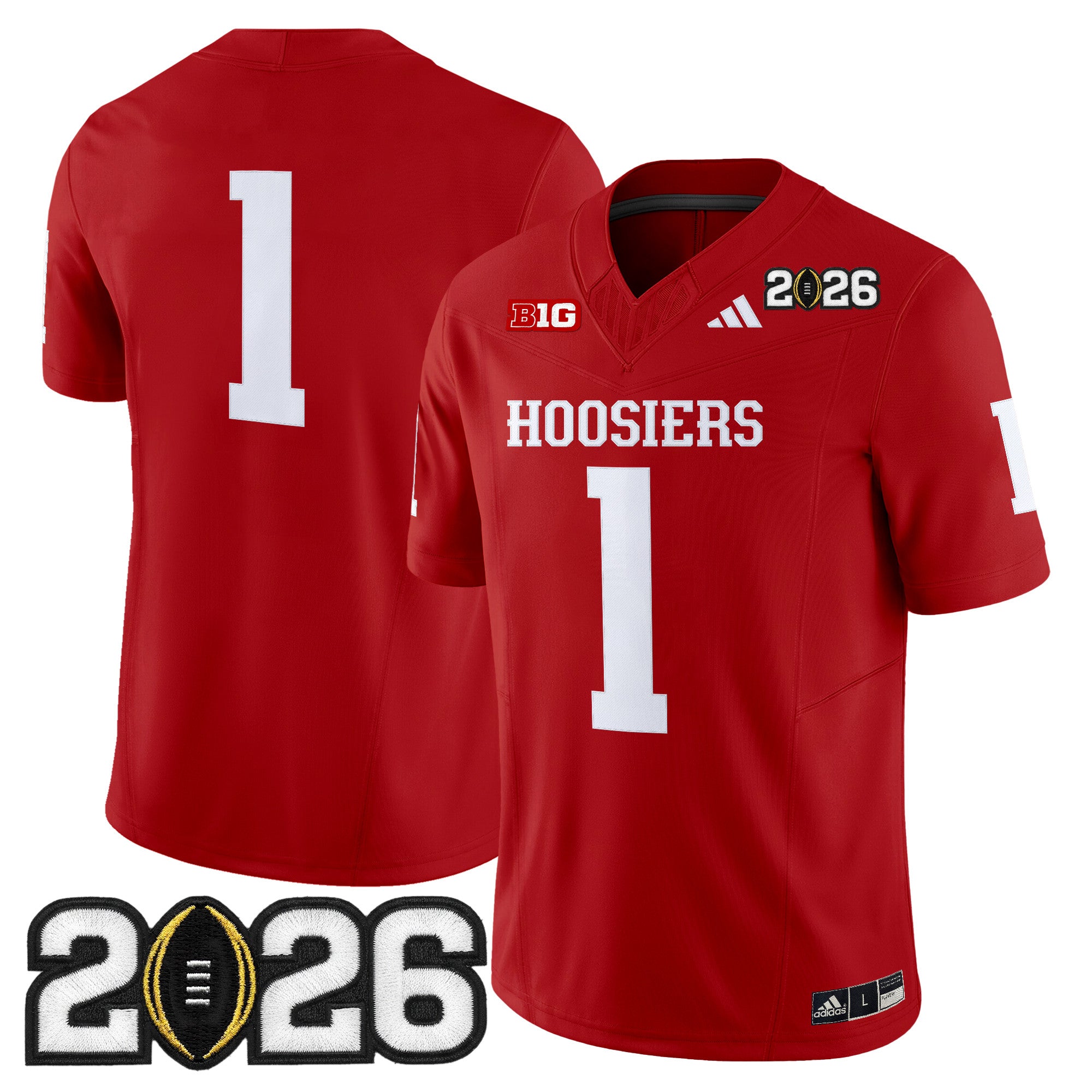 Men's Indiana Hoosiers 2026 CFP Final Patch Vapor Limited Jersey - All Stitched