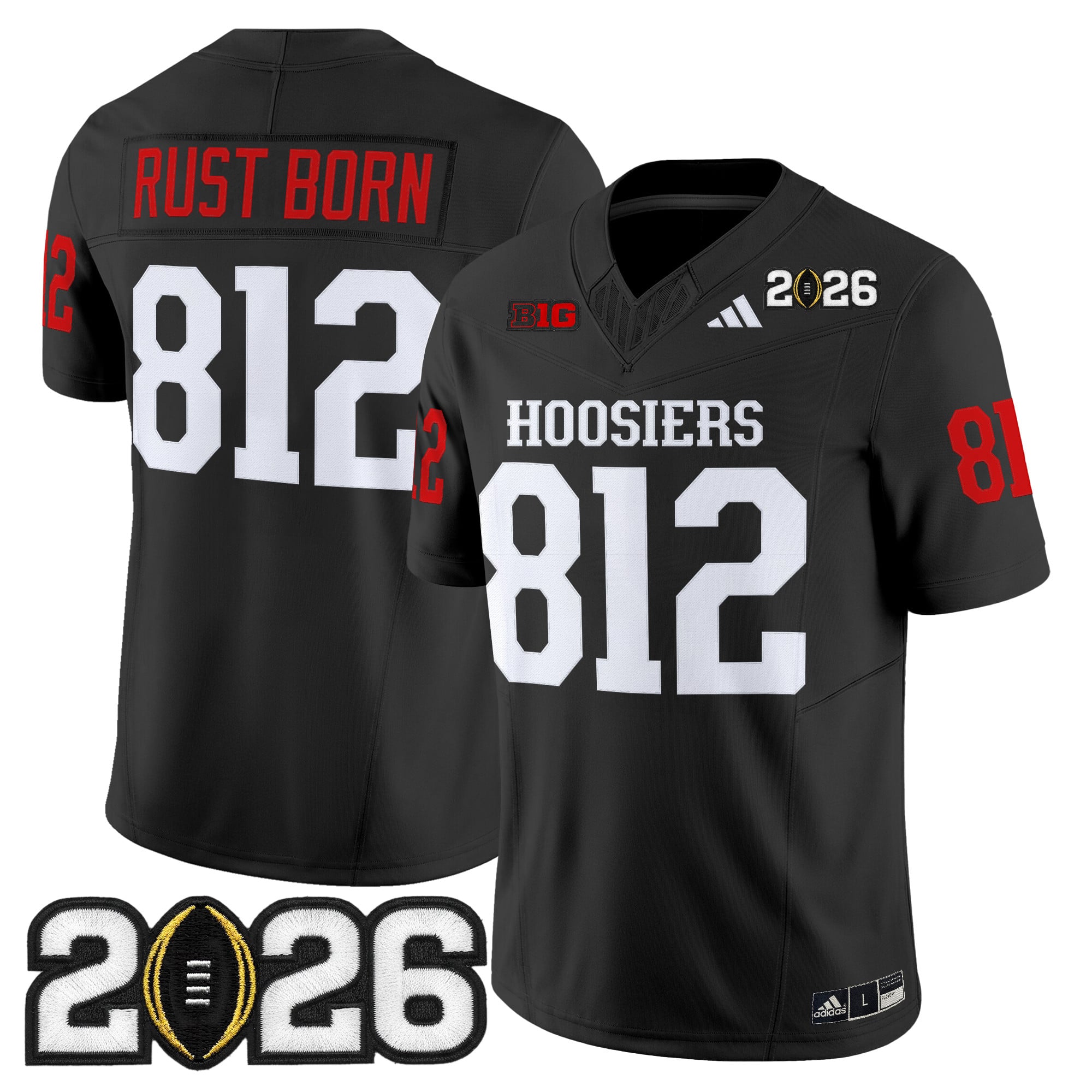 Men's Indiana Hoosiers 2026 CFP Final Patch Vapor Limited Jersey - All Stitched