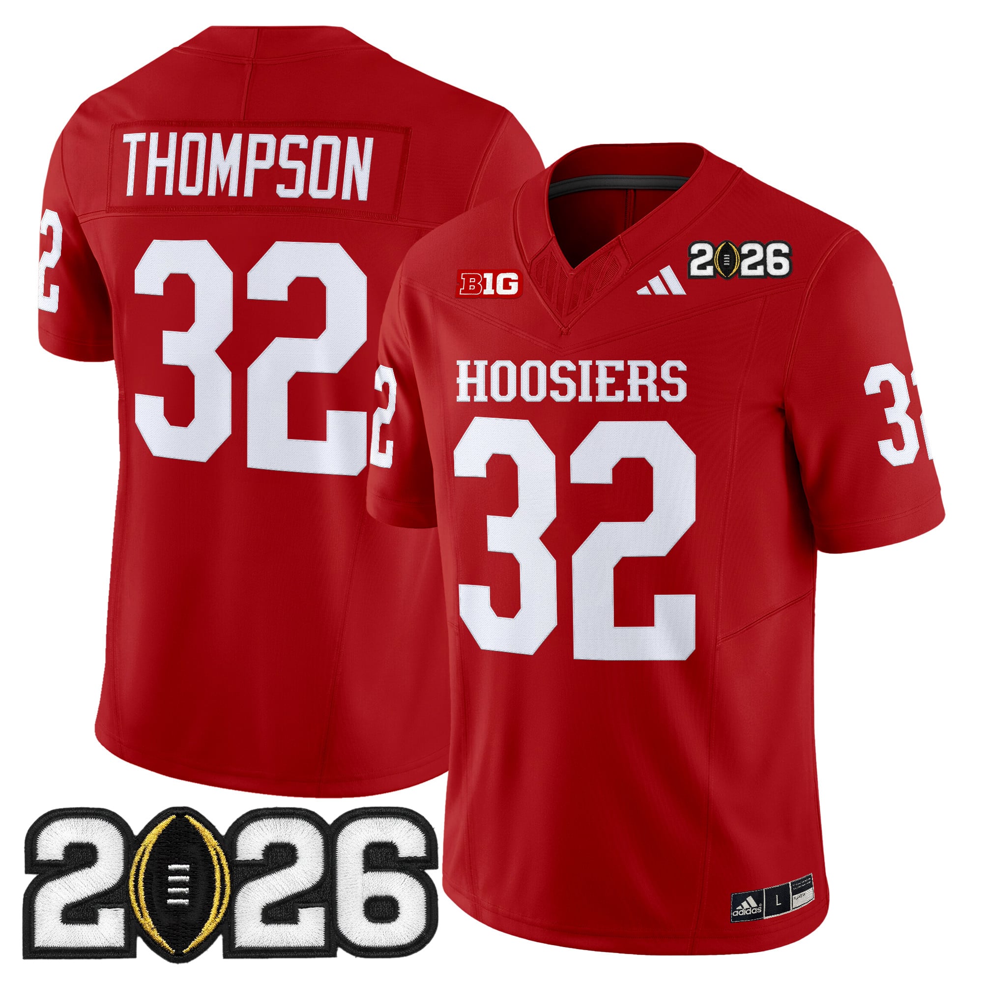 Men's Indiana Hoosiers 2026 CFP Final Patch Vapor Limited Jersey - All Stitched