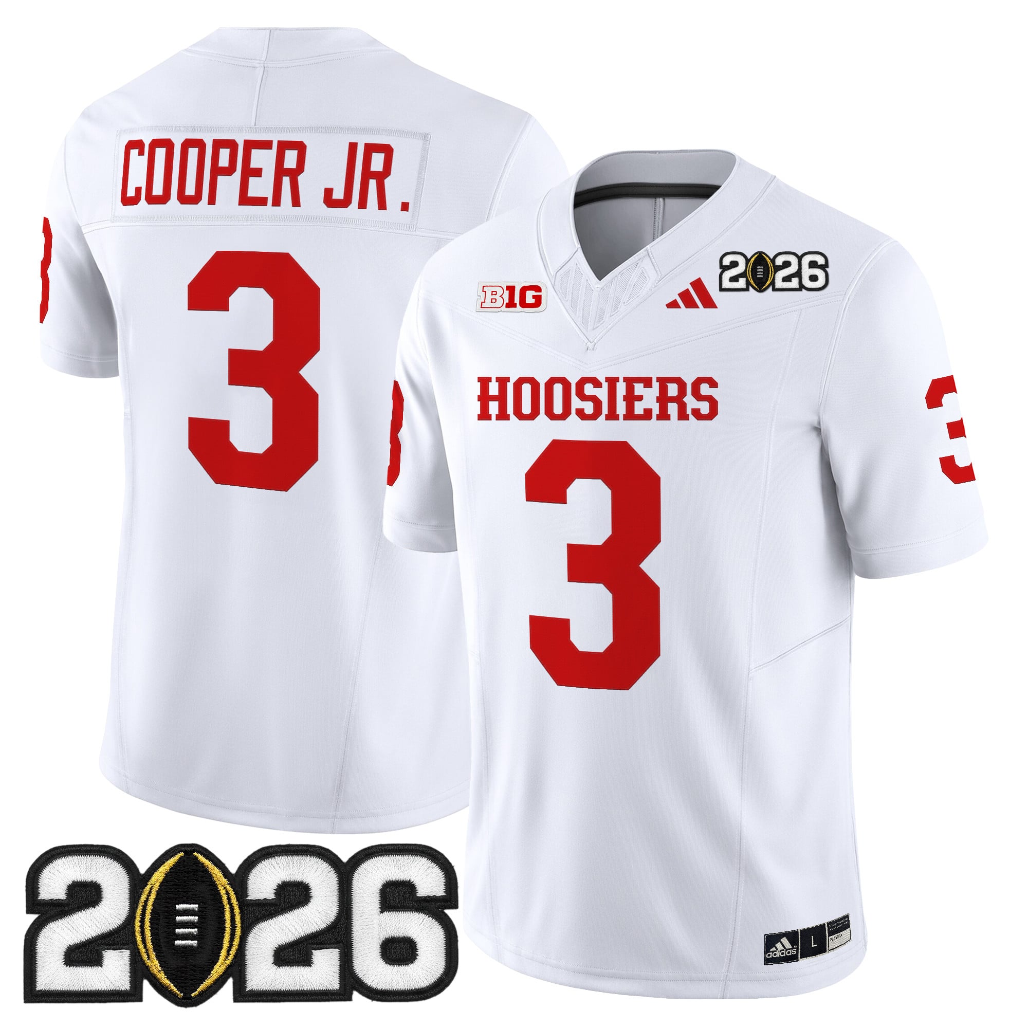 Men's Indiana Hoosiers 2026 CFP Final Patch Vapor Limited Jersey - All Stitched