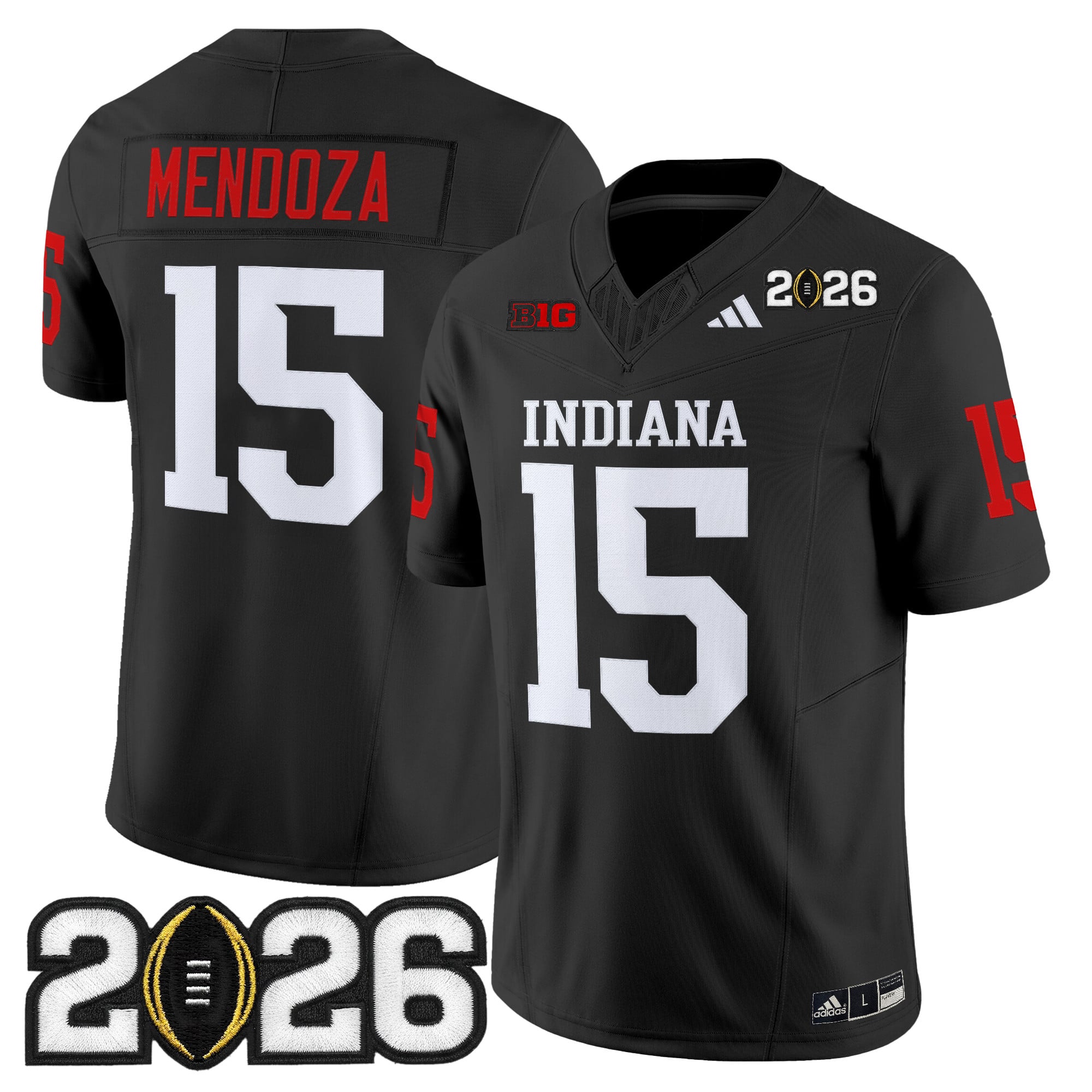 Men's Indiana Hoosiers 2026 CFP Final Patch Vapor Limited Jersey V2 - All Stitched