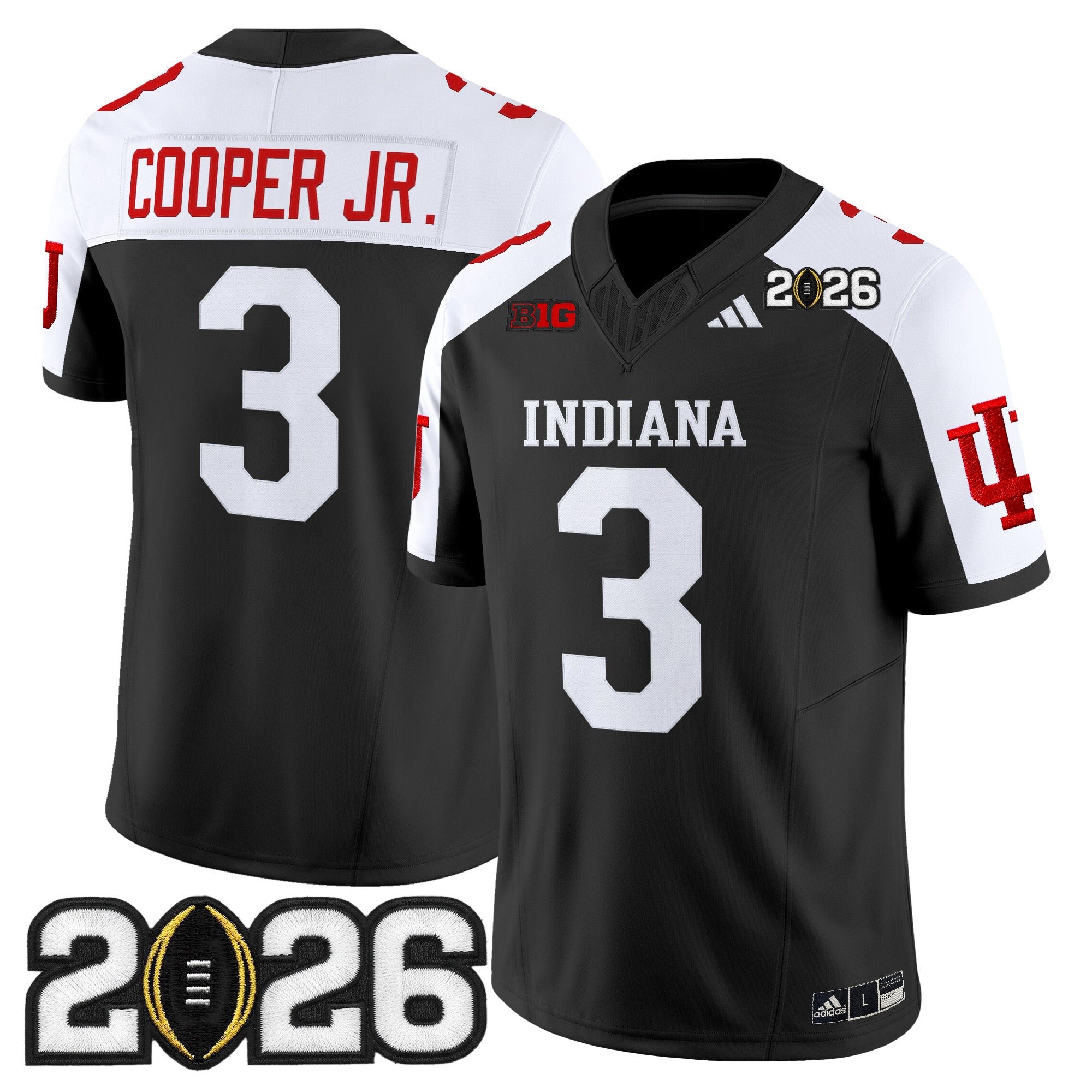 Men's Indiana Hoosiers 2026 CFP Final Patch Vapor Limited Jersey V2 - All Stitched