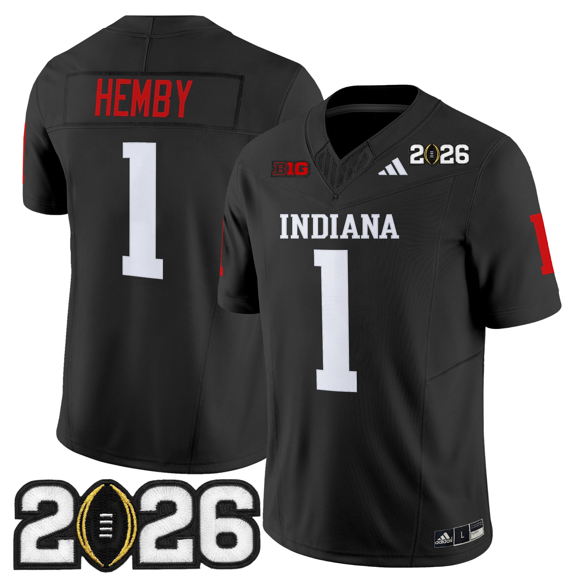 Men's Indiana Hoosiers 2026 CFP Final Patch Vapor Limited Jersey V2 - All Stitched