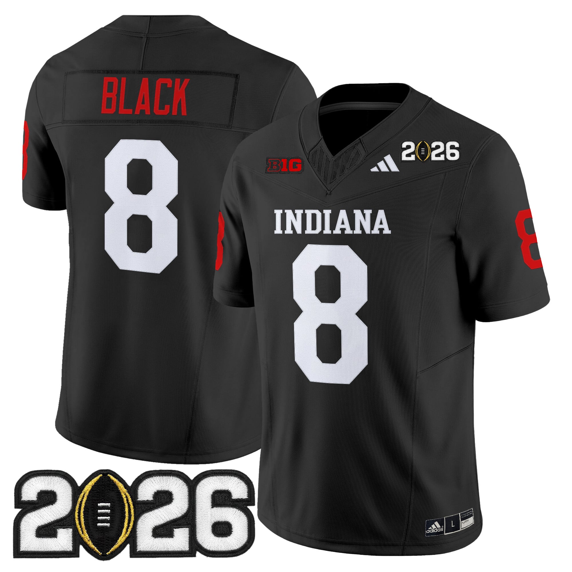 Men's Indiana Hoosiers 2026 CFP Final Patch Vapor Limited Jersey V2 - All Stitched