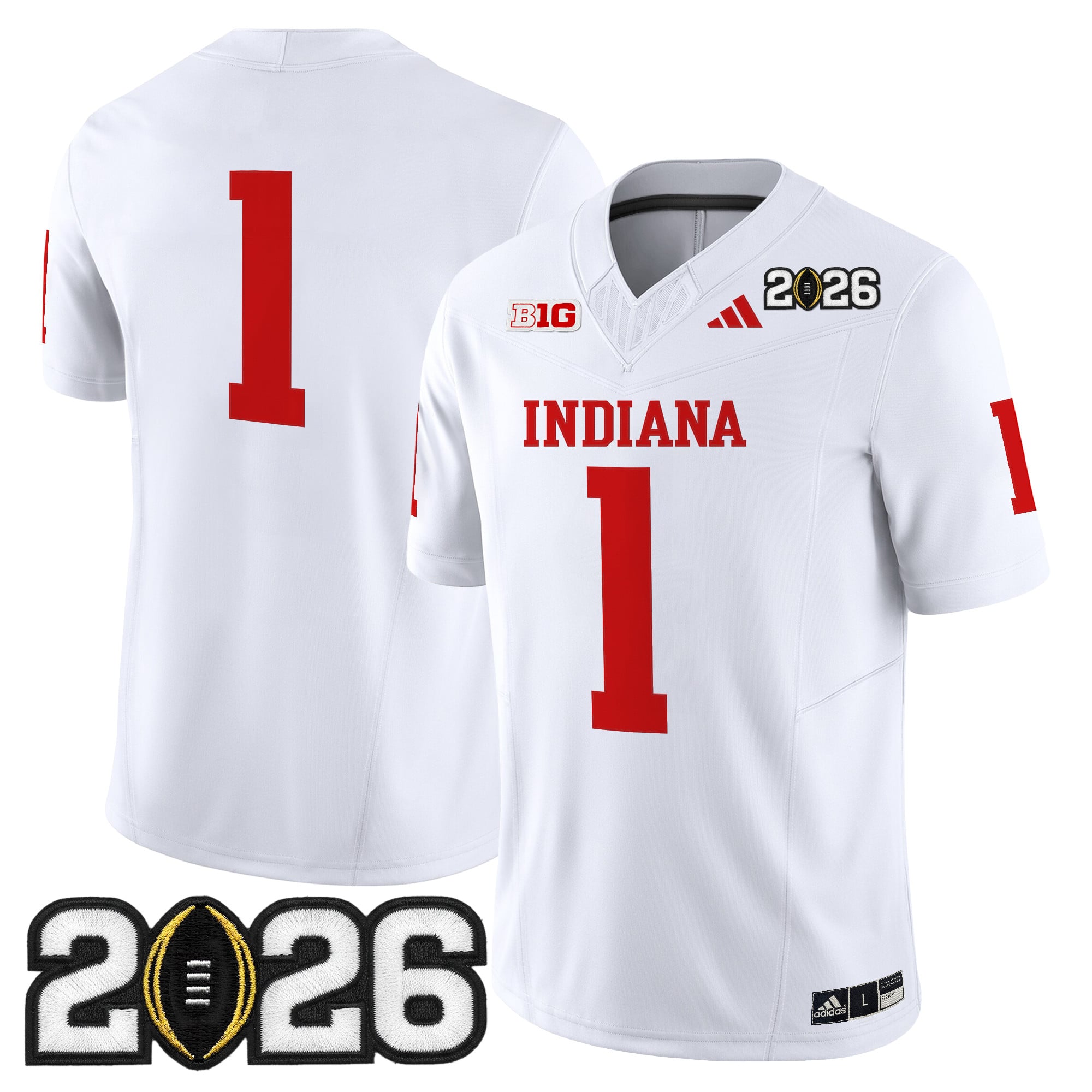Men's Indiana Hoosiers 2026 CFP Final Patch Vapor Limited Jersey V2 - All Stitched