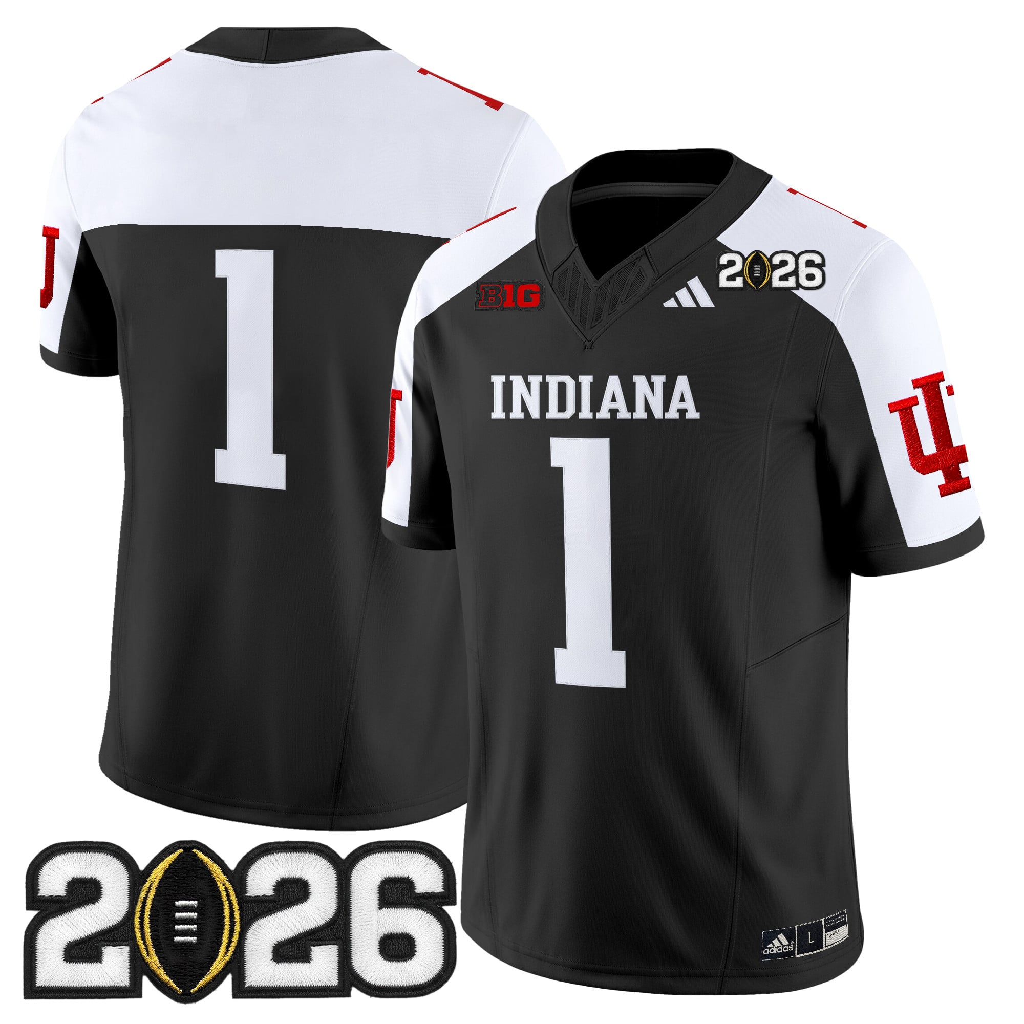 Men's Indiana Hoosiers 2026 CFP Final Patch Vapor Limited Jersey V2 - All Stitched