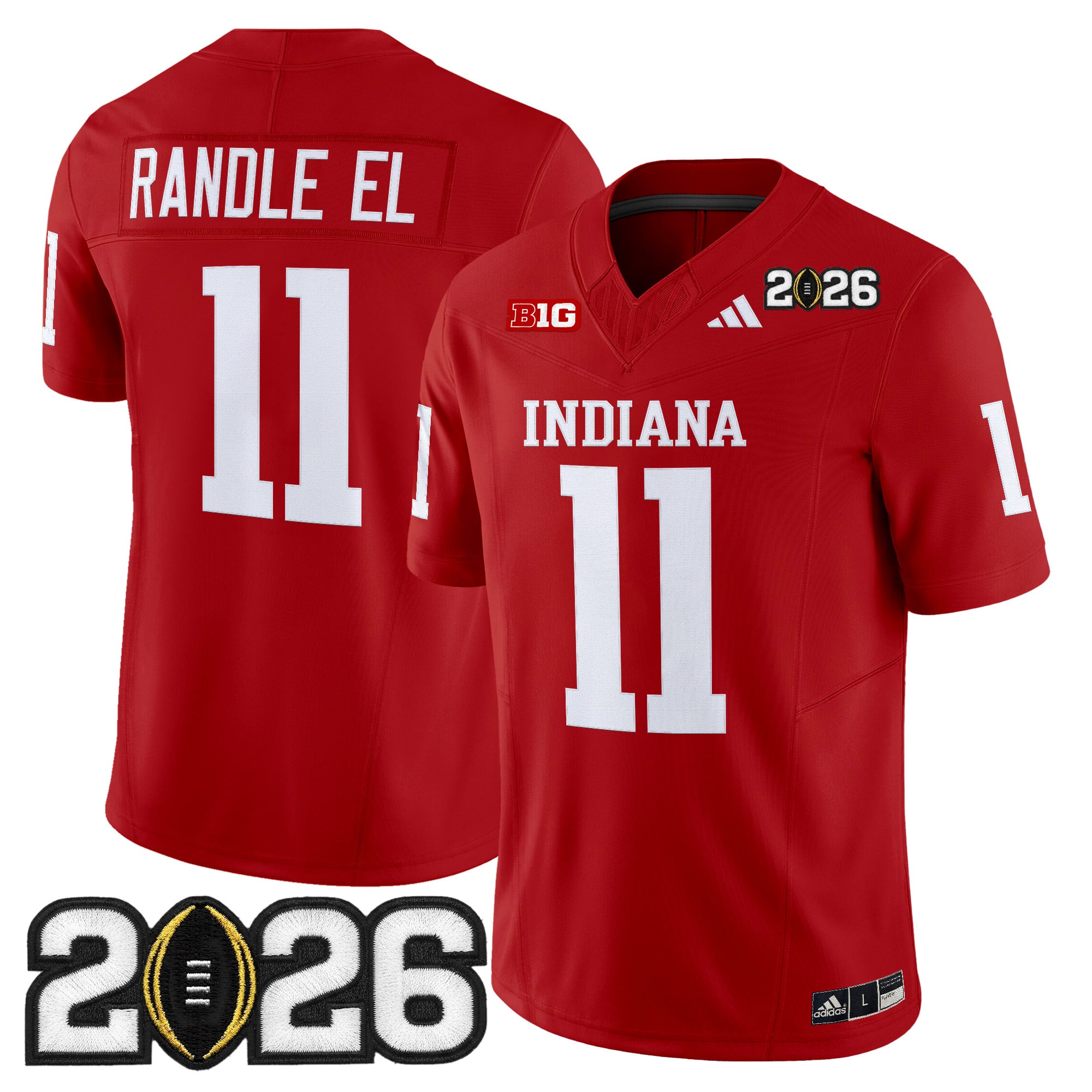 Men's Indiana Hoosiers 2026 CFP Final Patch Vapor Limited Jersey V2 - All Stitched
