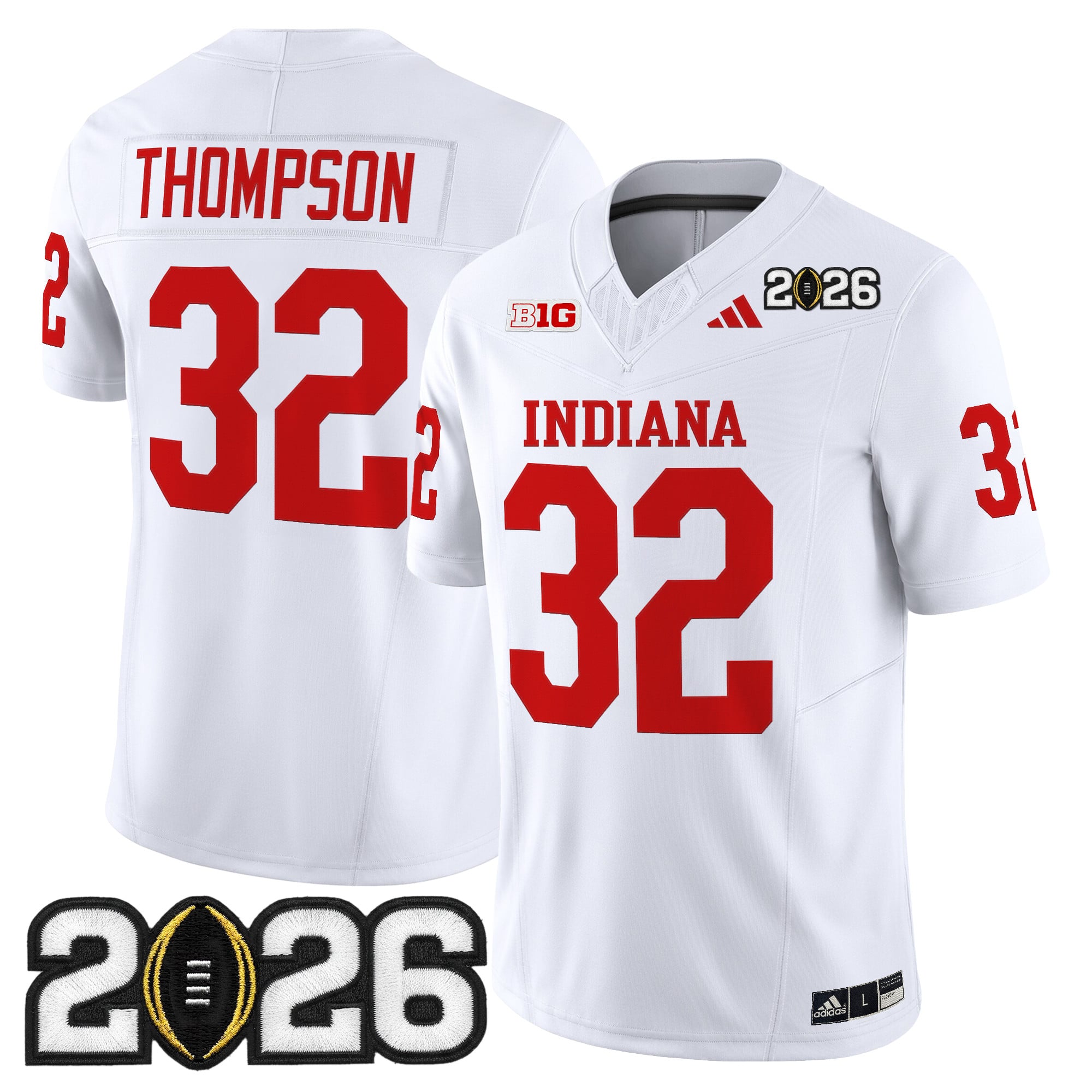 Men's Indiana Hoosiers 2026 CFP Final Patch Vapor Limited Jersey V2 - All Stitched