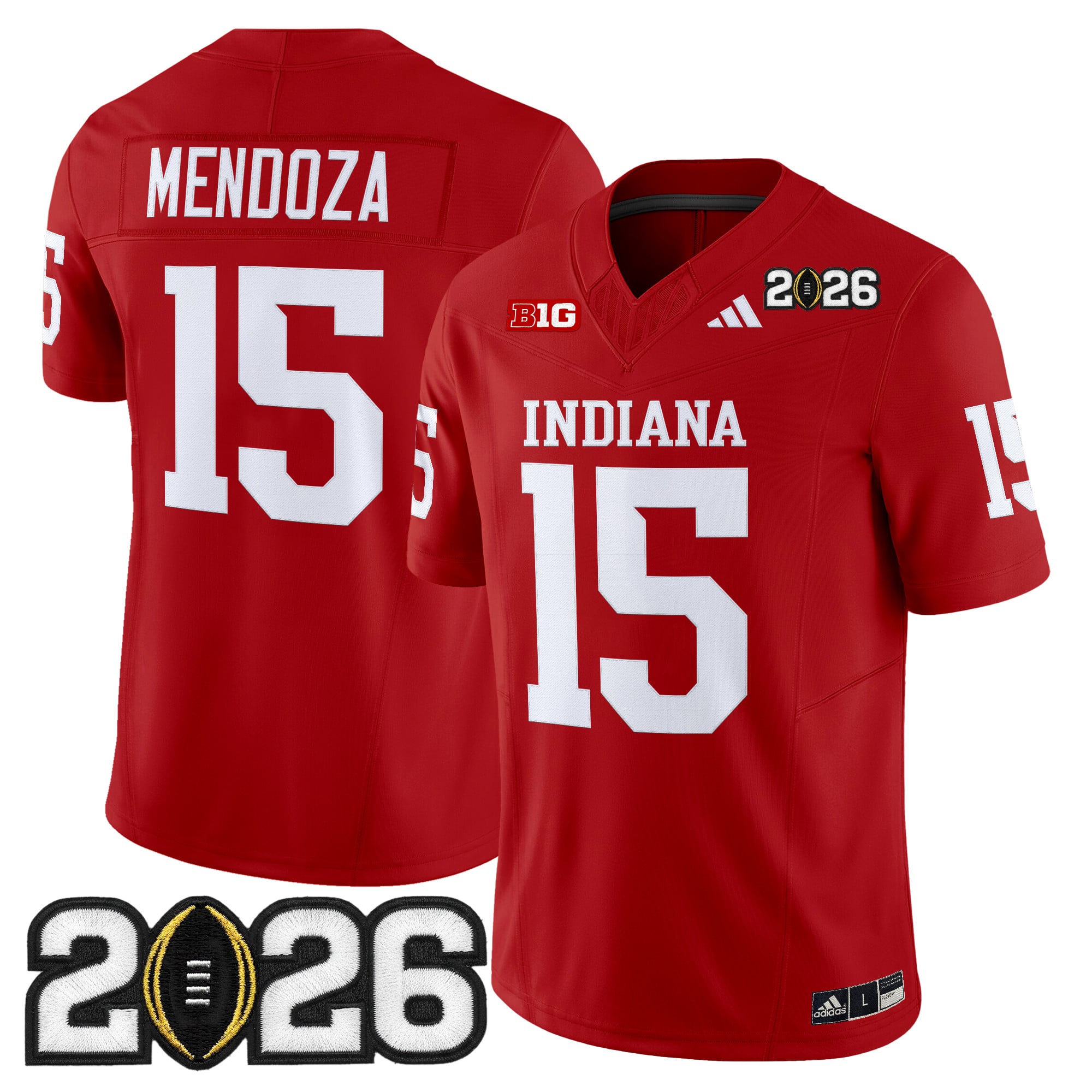 Men's Indiana Hoosiers 2026 CFP Final Patch Vapor Limited Jersey V2 - All Stitched