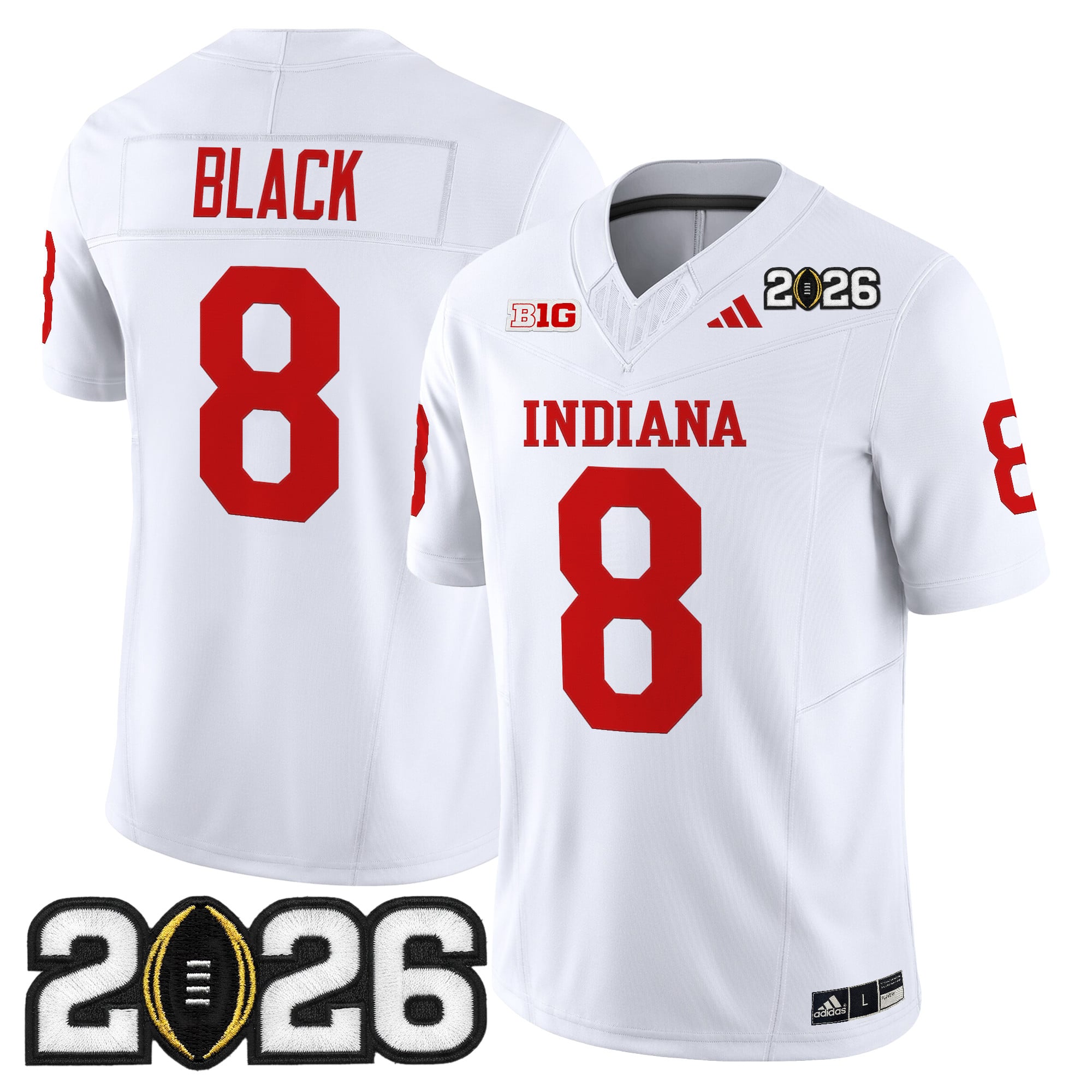 Men's Indiana Hoosiers 2026 CFP Final Patch Vapor Limited Jersey V2 - All Stitched