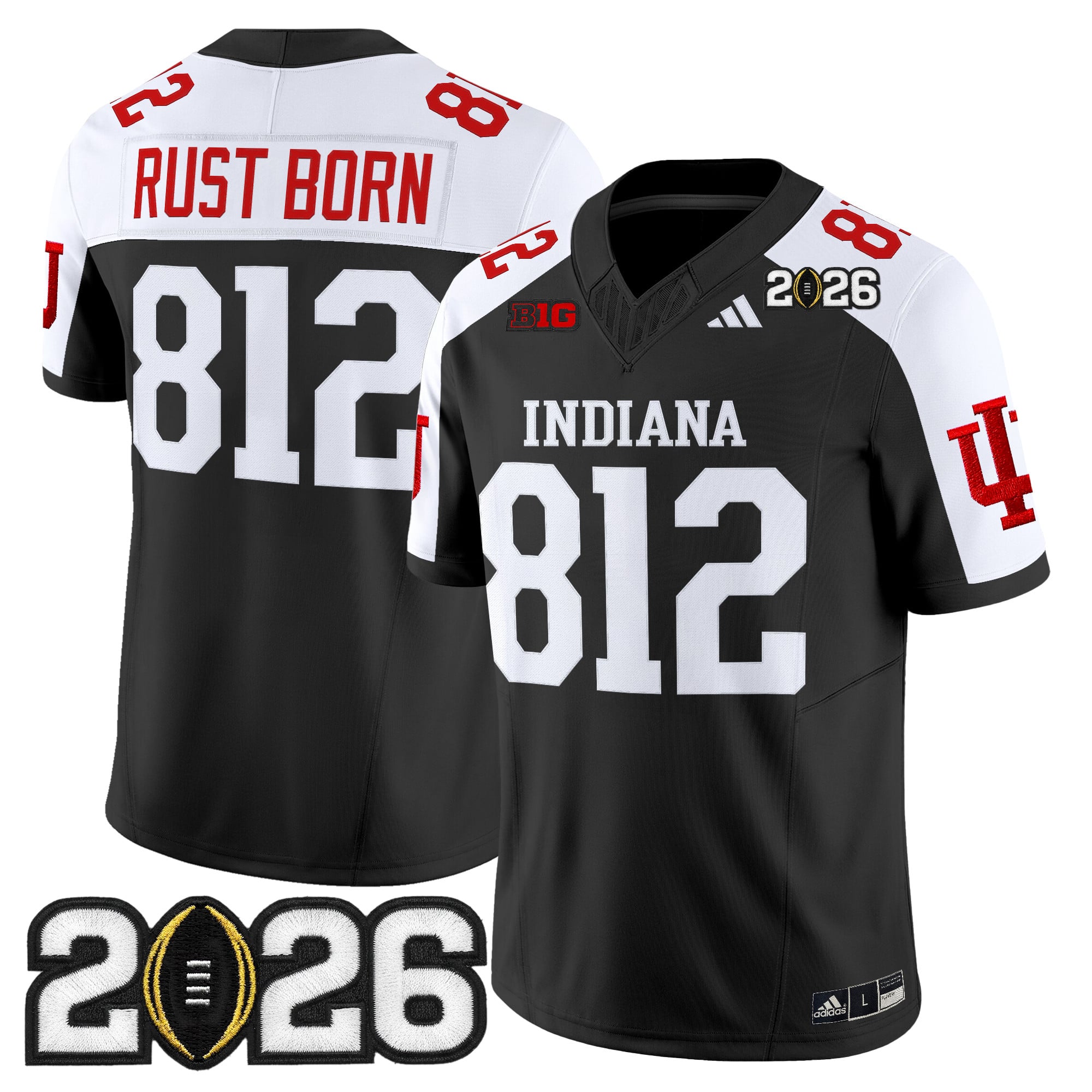 Men's Indiana Hoosiers 2026 CFP Final Patch Vapor Limited Jersey V2 - All Stitched