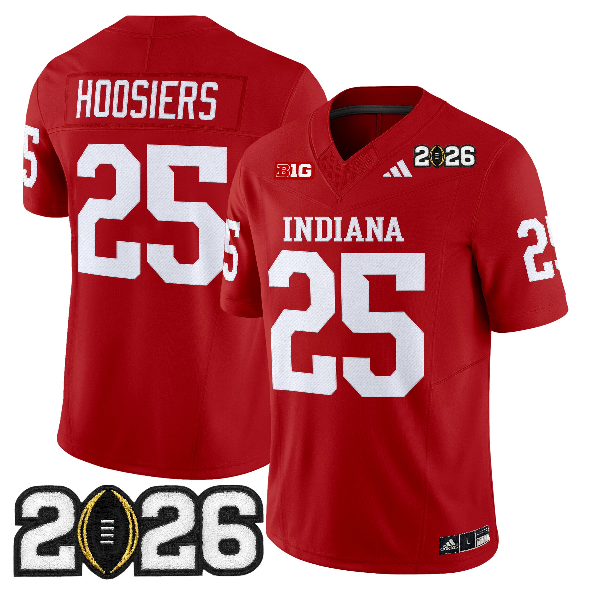 Men's Indiana Hoosiers 2026 CFP Final Patch Vapor Limited Jersey V2 - All Stitched