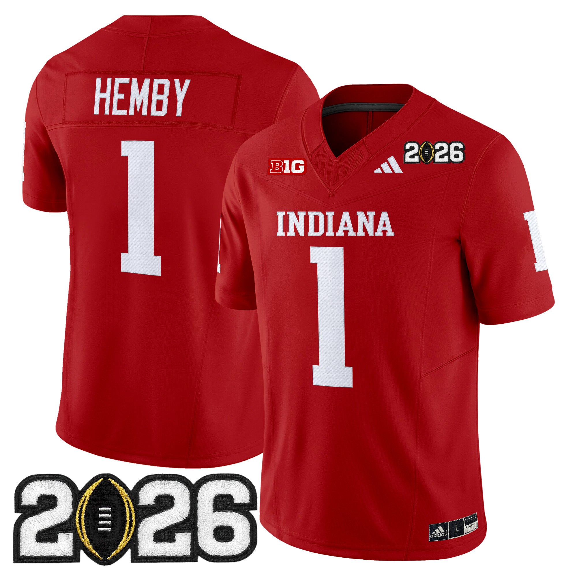 Men's Indiana Hoosiers 2026 CFP Final Patch Vapor Limited Jersey V2 - All Stitched