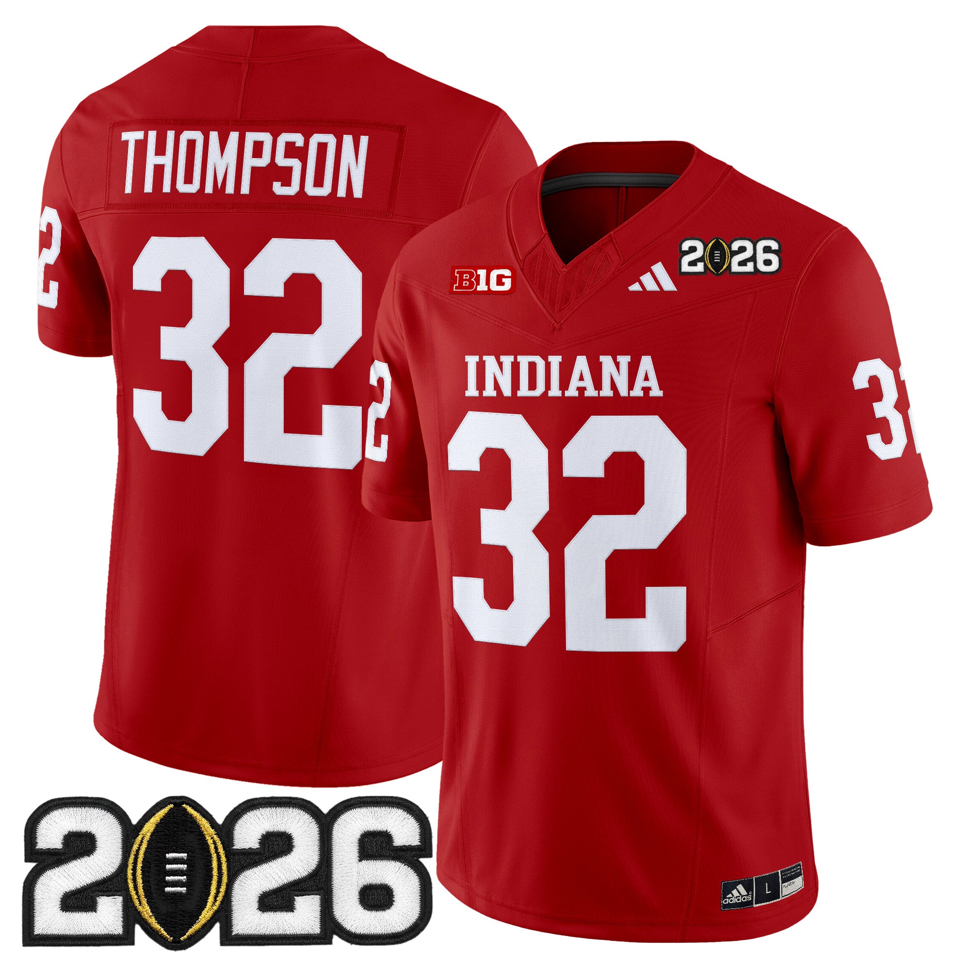 Men's Indiana Hoosiers 2026 CFP Final Patch Vapor Limited Jersey V2 - All Stitched