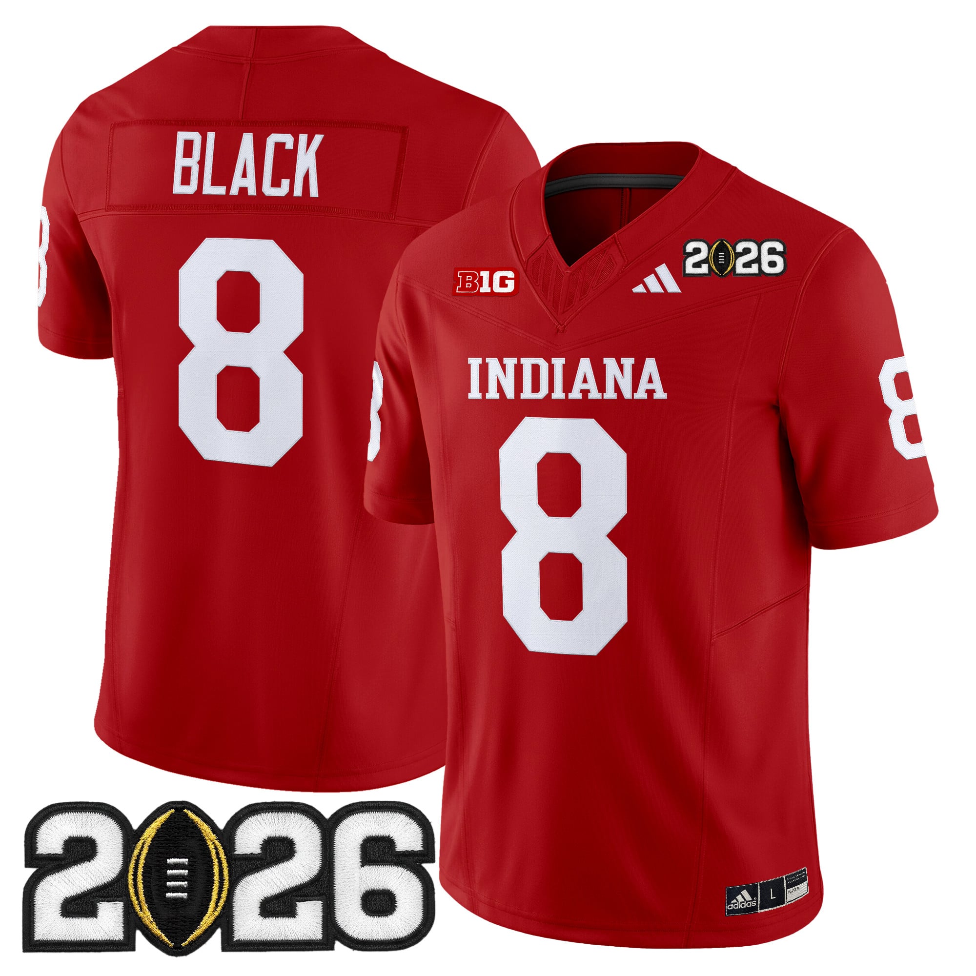 Men's Indiana Hoosiers 2026 CFP Final Patch Vapor Limited Jersey V2 - All Stitched