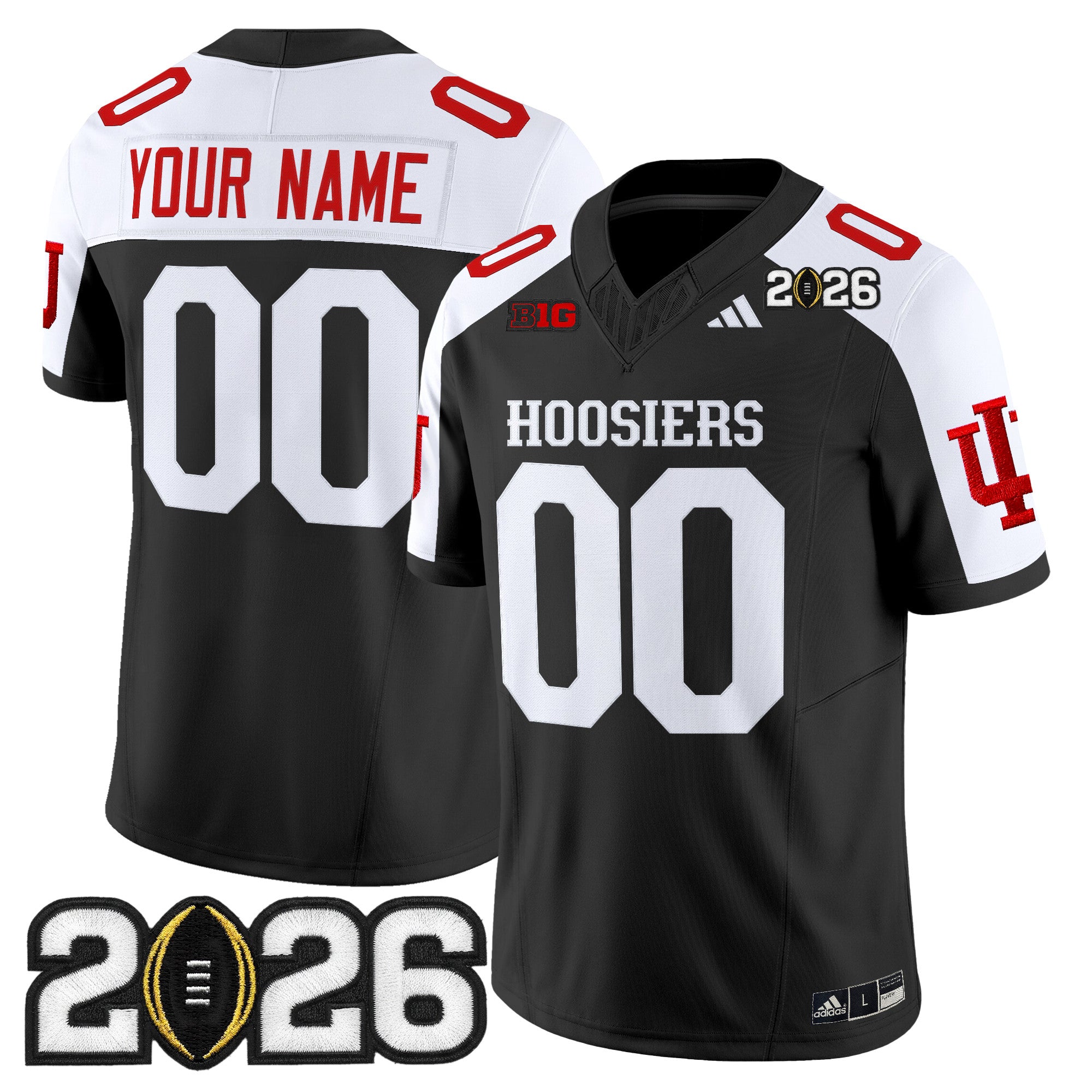 Indiana Hoosiers 2026 CFP Final Patch Vapor Limited Custom Jersey - All Stitched